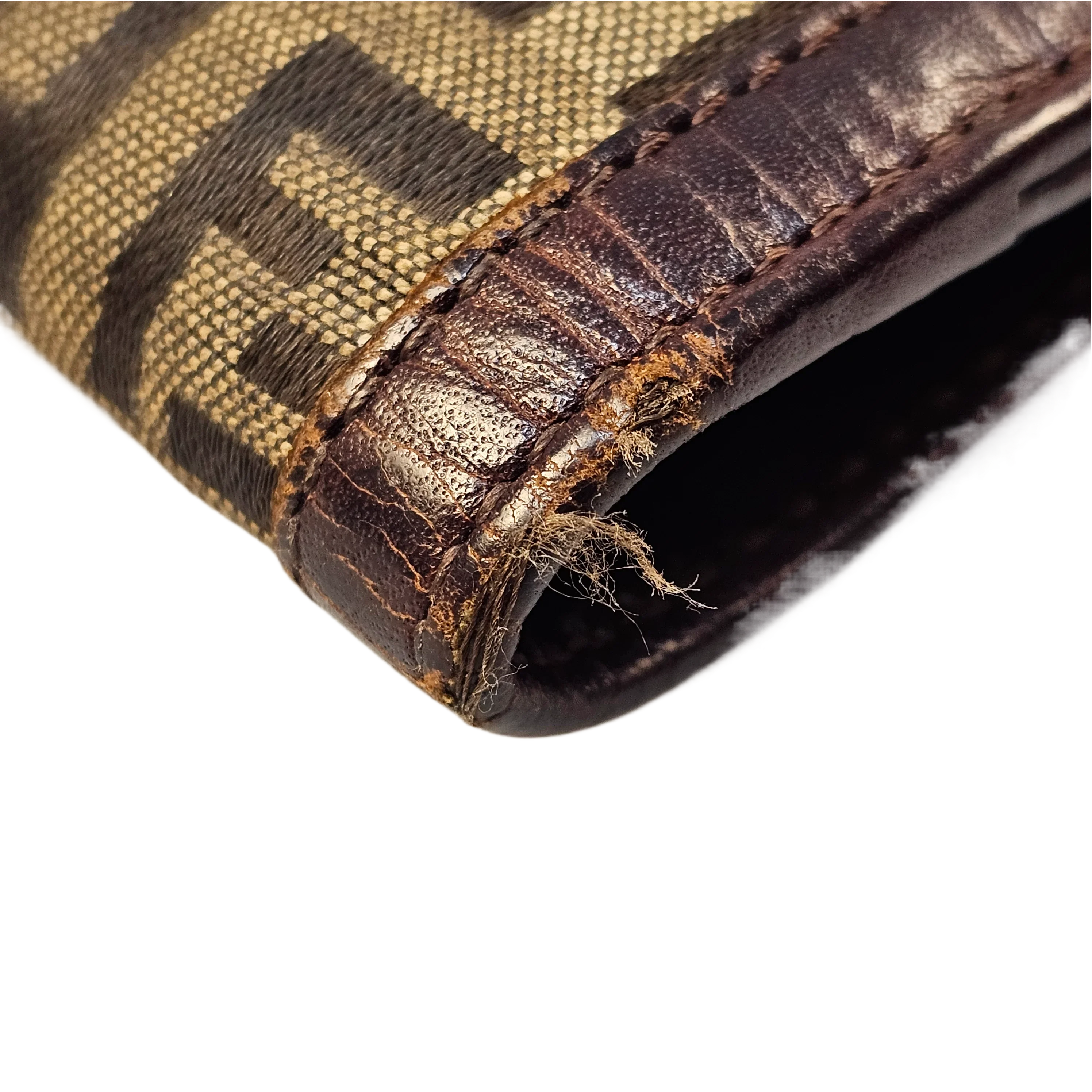 Fendi Monogram Leather & Canvas Wallet - Lost Designer