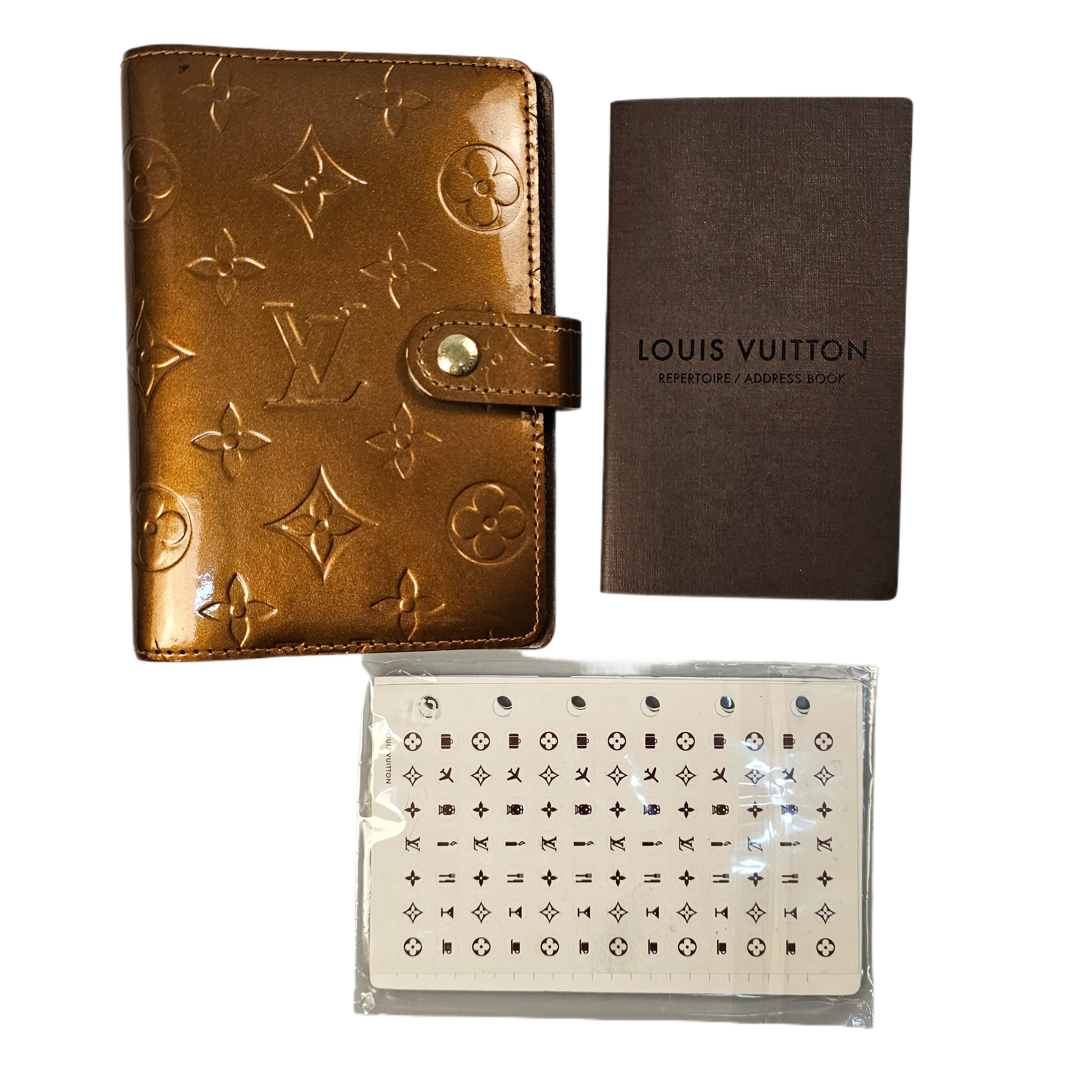 Louis Vuitton Vernis Monogram Bronze Leather Agenda - Lost Designer