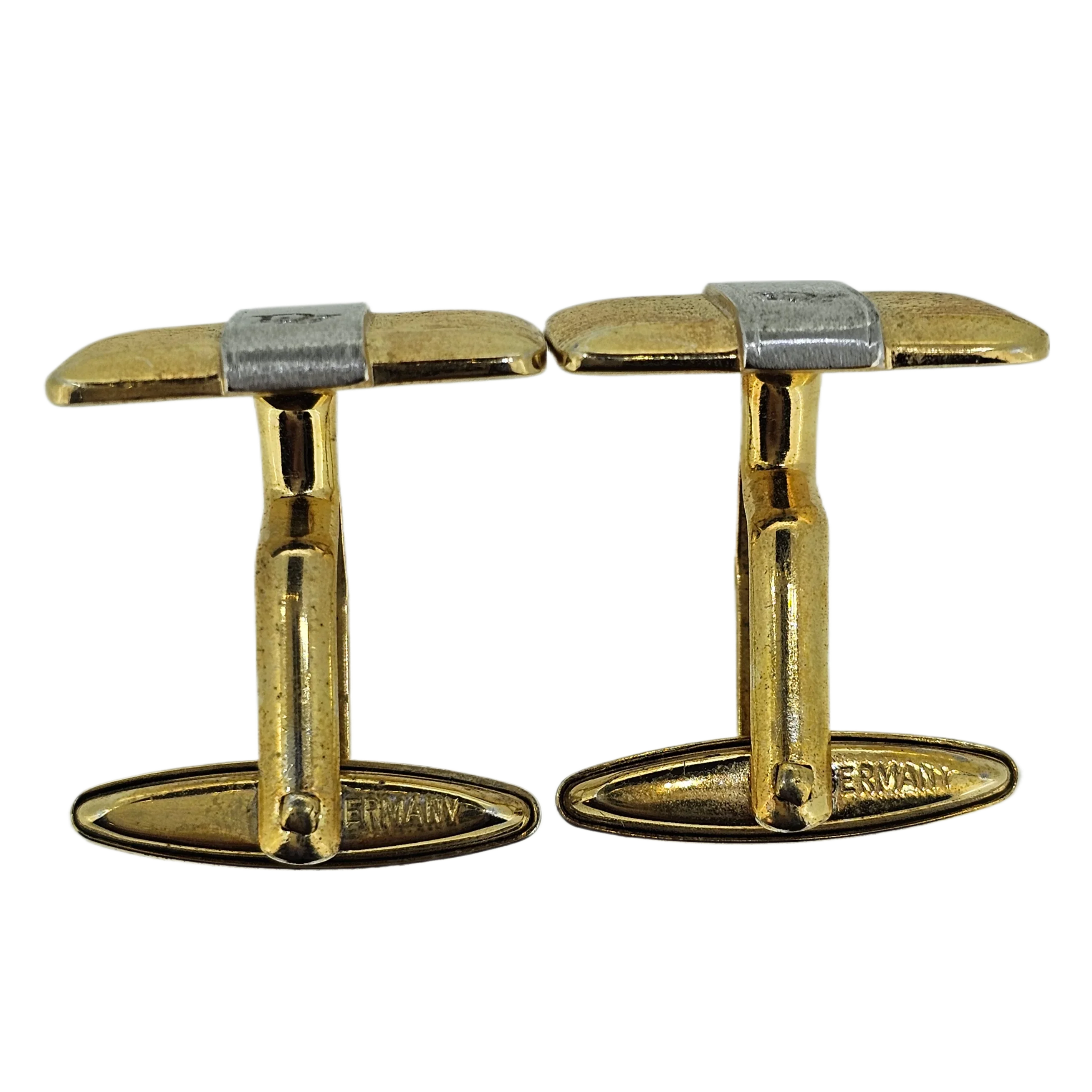 Dior Metal Gold-tone & Silver Cufflinks - Lost Designer