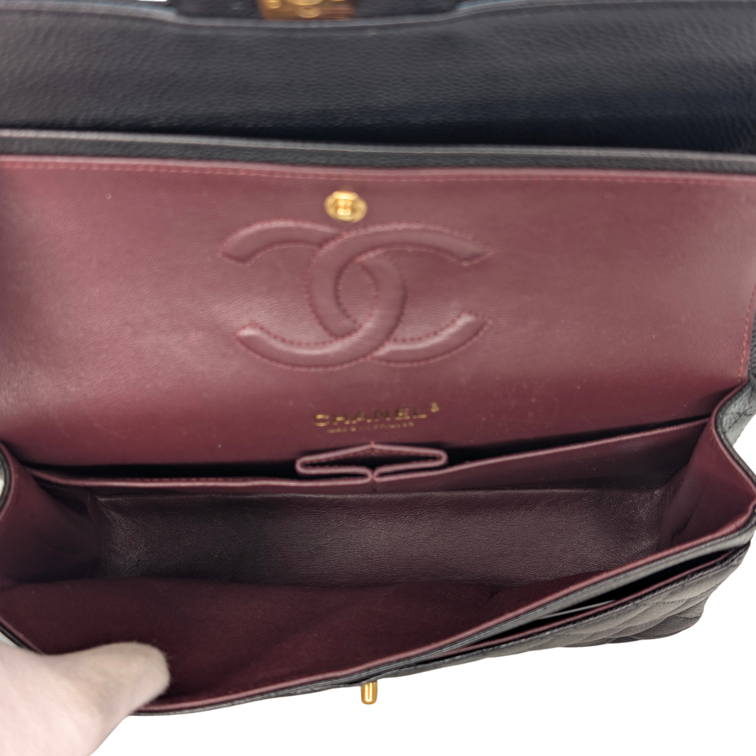 Chanel Medium Classic Double Flap Caviar Leather Black