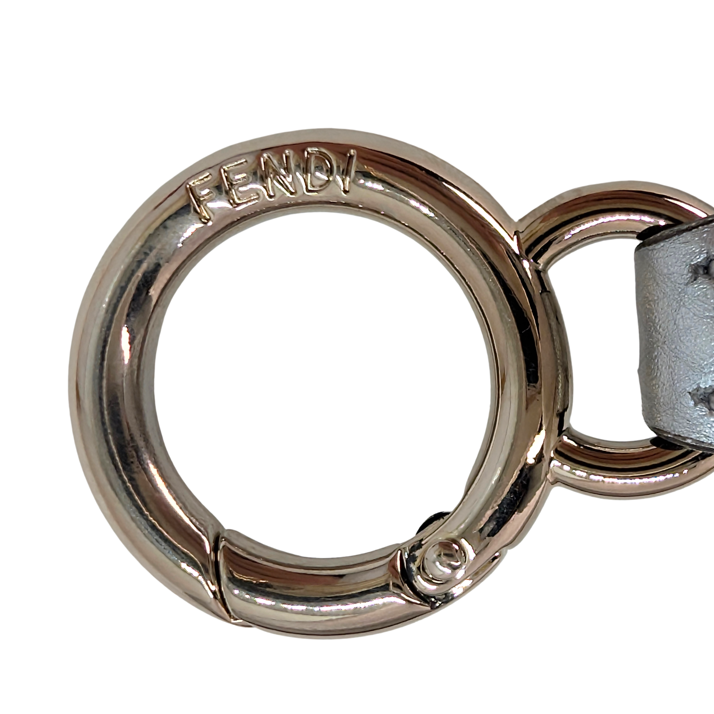 Fendi Peekaboo ISeeU Petite Mini Selleria Bag Silver Metallic