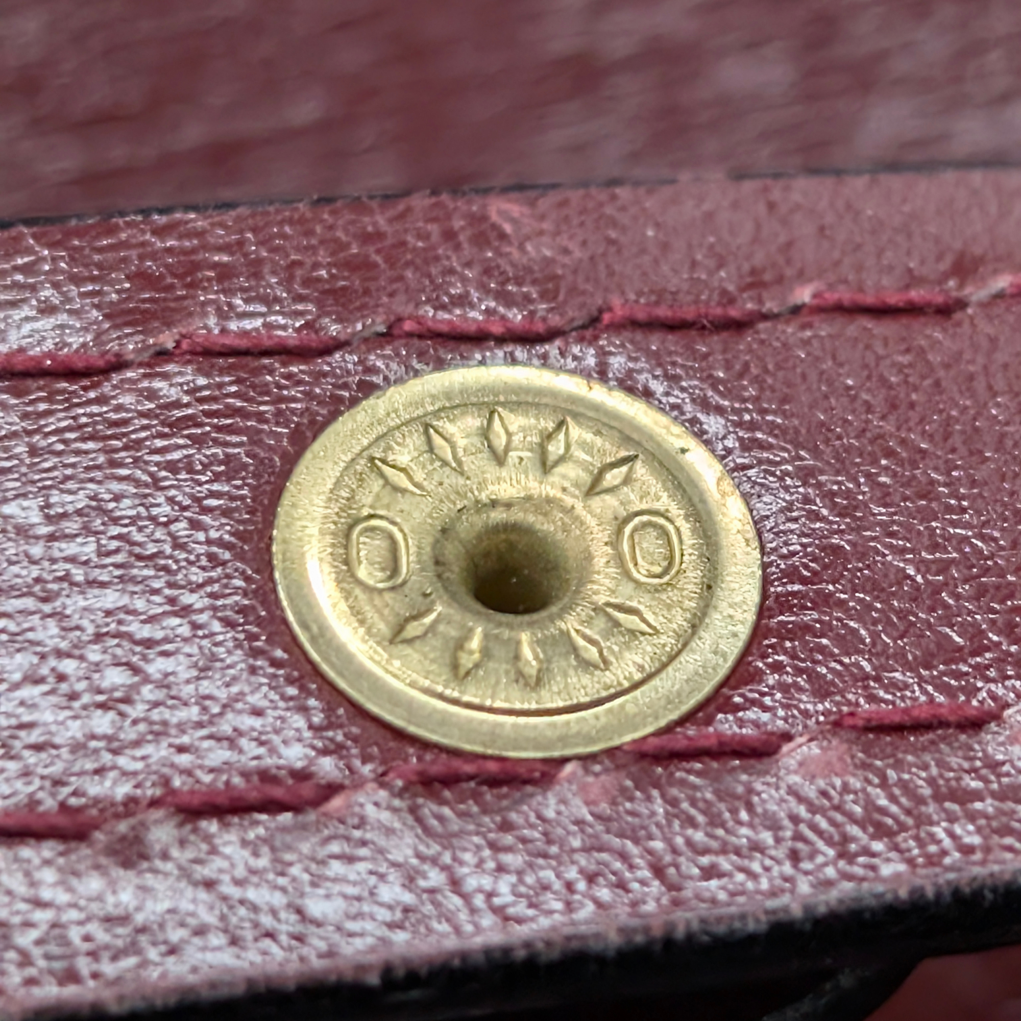 Gucci Vintage Crocodile Shoulder Bag Burgundy