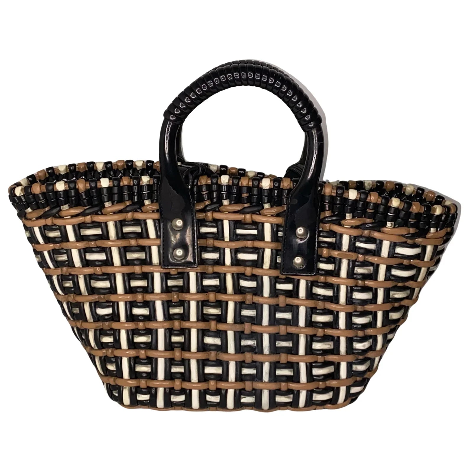 Balenciaga Bistro Panier Vinyl Tote Bag Crossbody Bag - Lost Designer