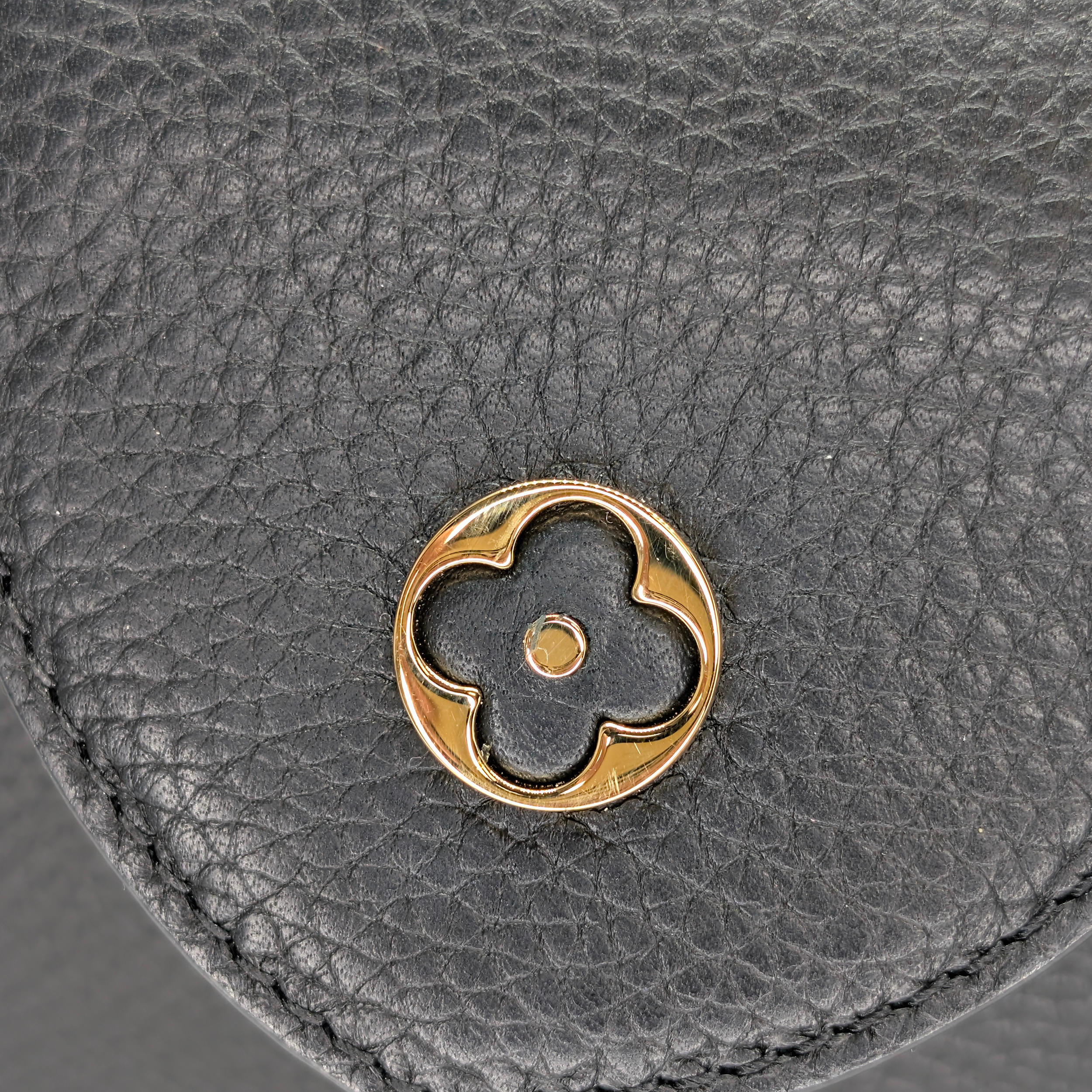 Louis Vuitton Capucine Pm Shoulder Handbag Taurillon Leather Black