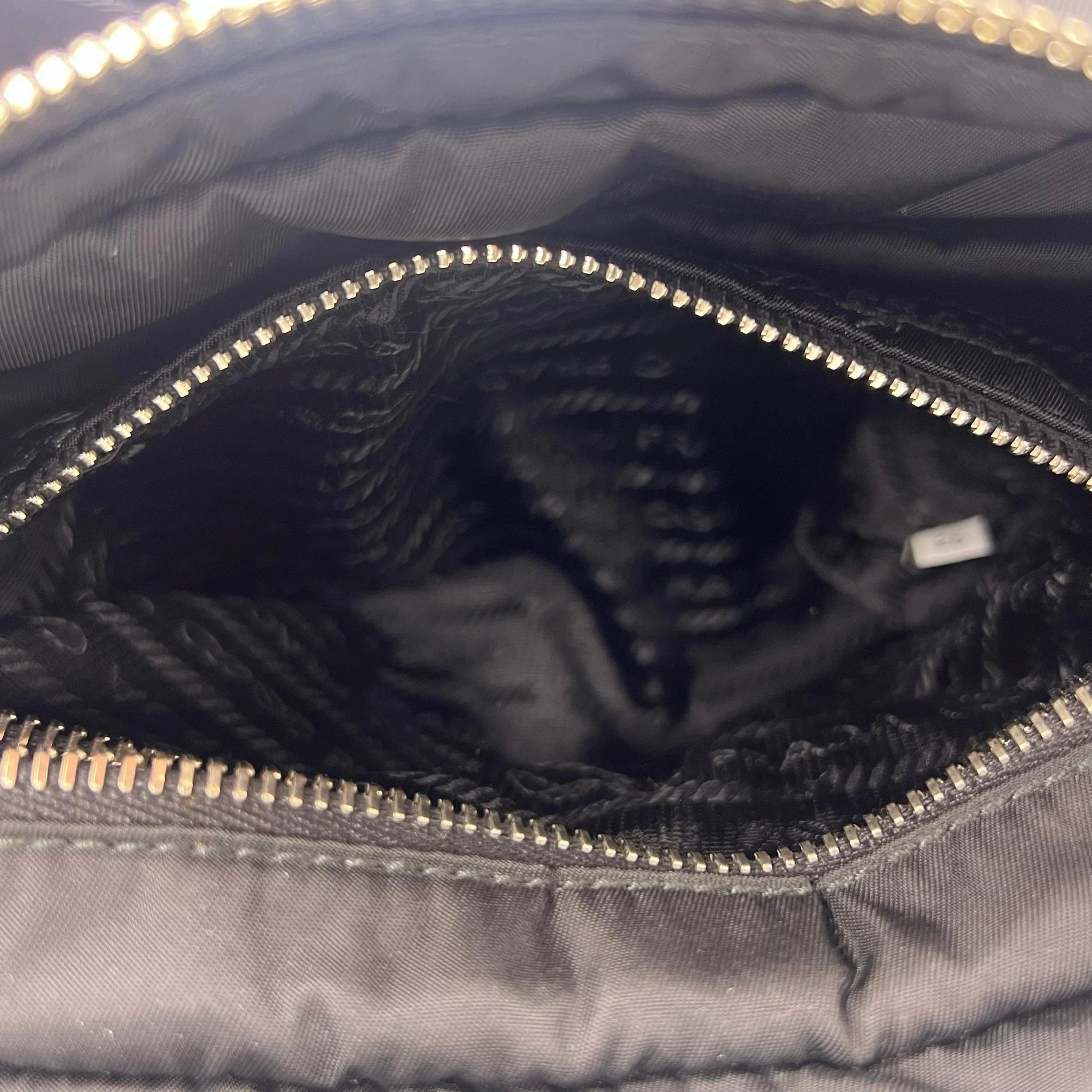 Prada Quilted Re-Nylon Crossbody Bag with Detachable Pouch Black - Lost Designer