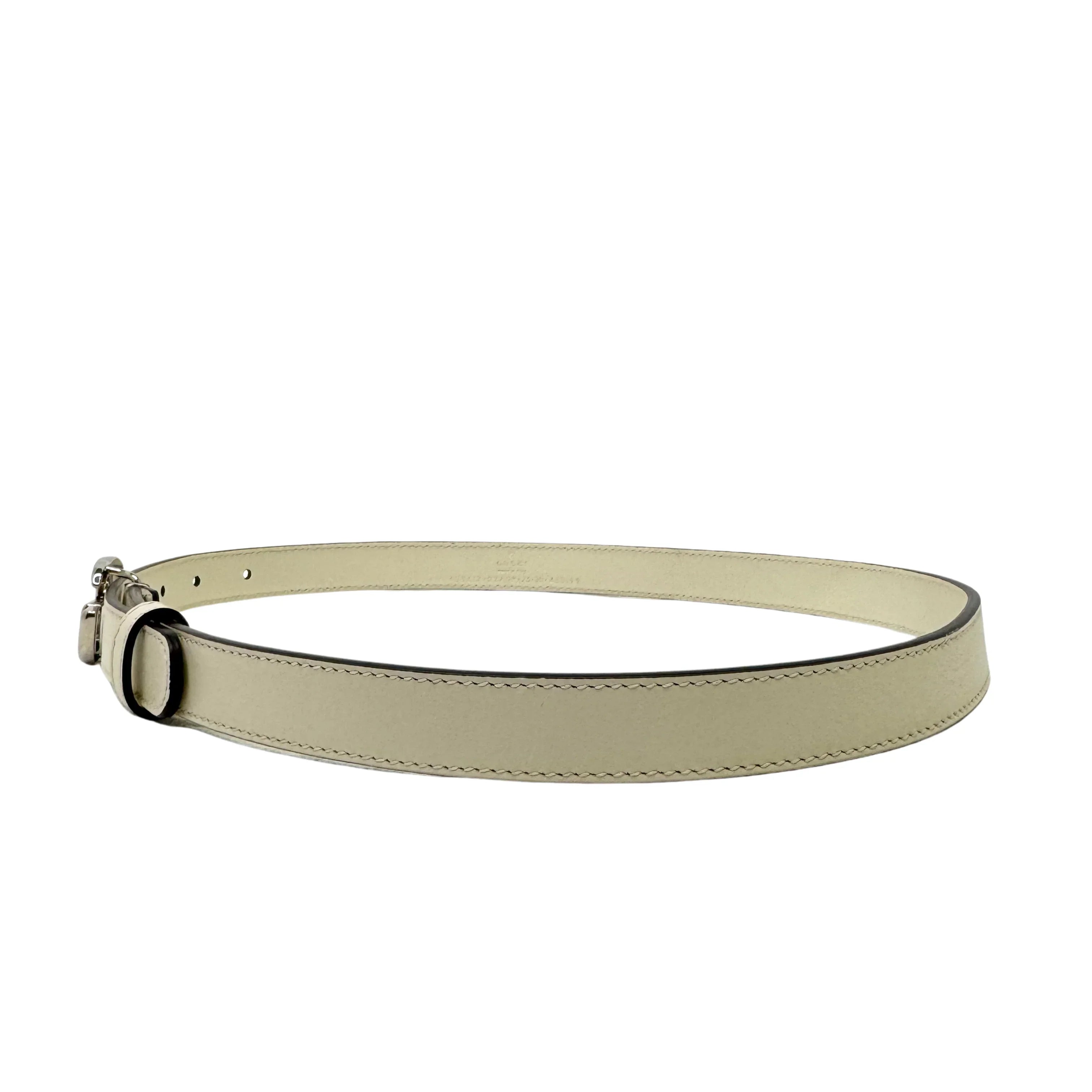 Gucci GG Marmont Thin Belt White 90 - Lost Designer