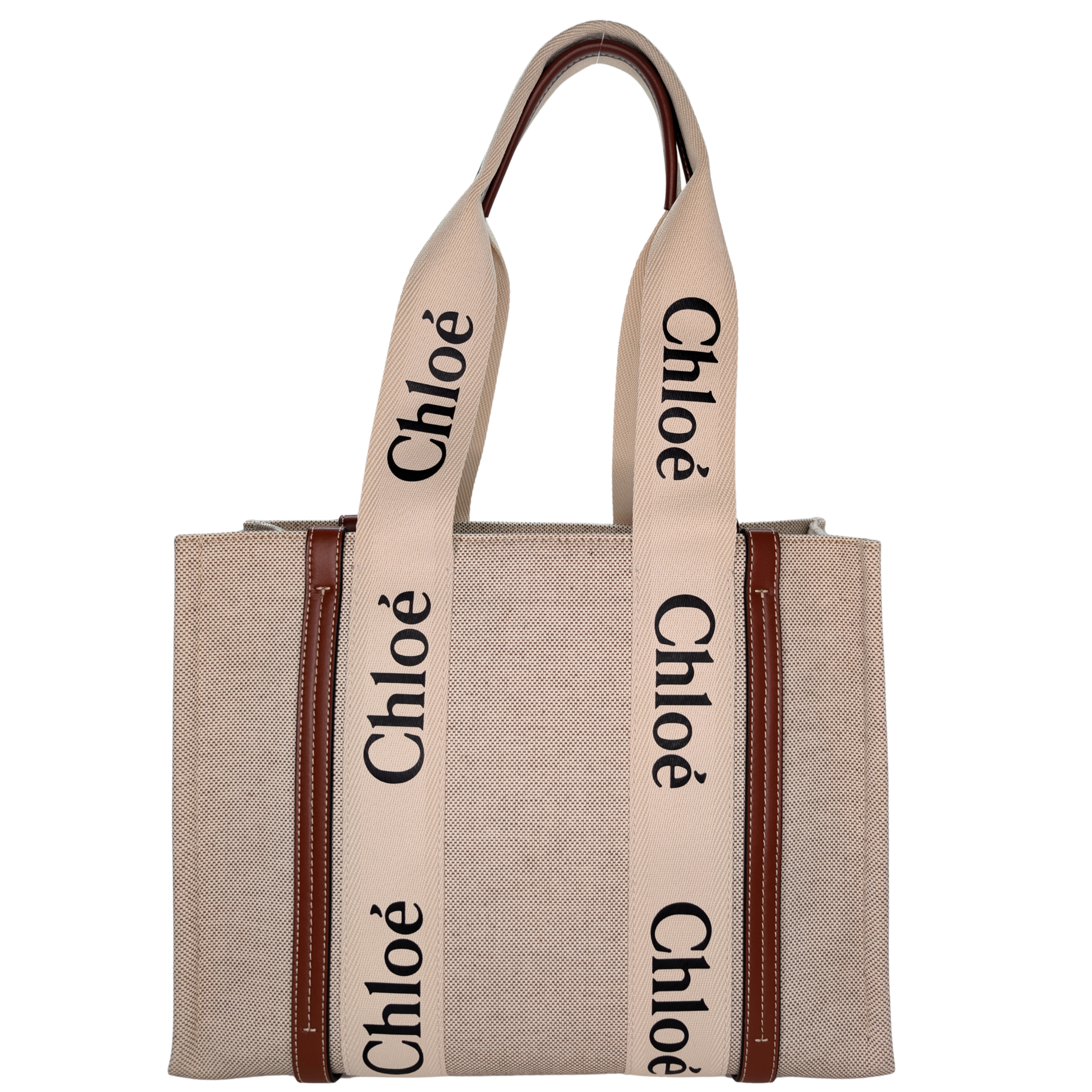 Chloé Woody Medium Canvas Tote Bag