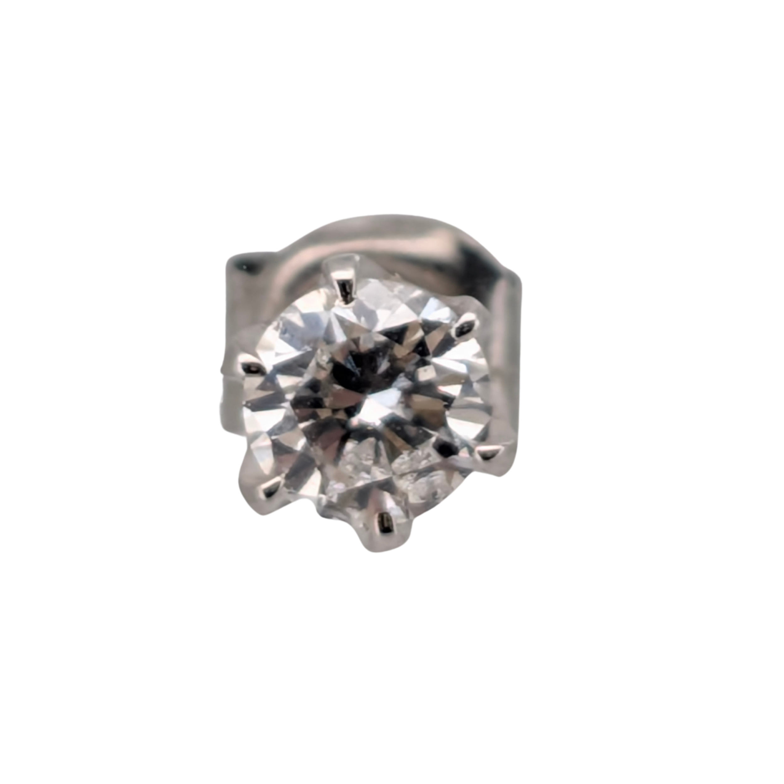 0.34Ct Round Brilliant Cut Natural Diamond Stud Earrings In Platinum