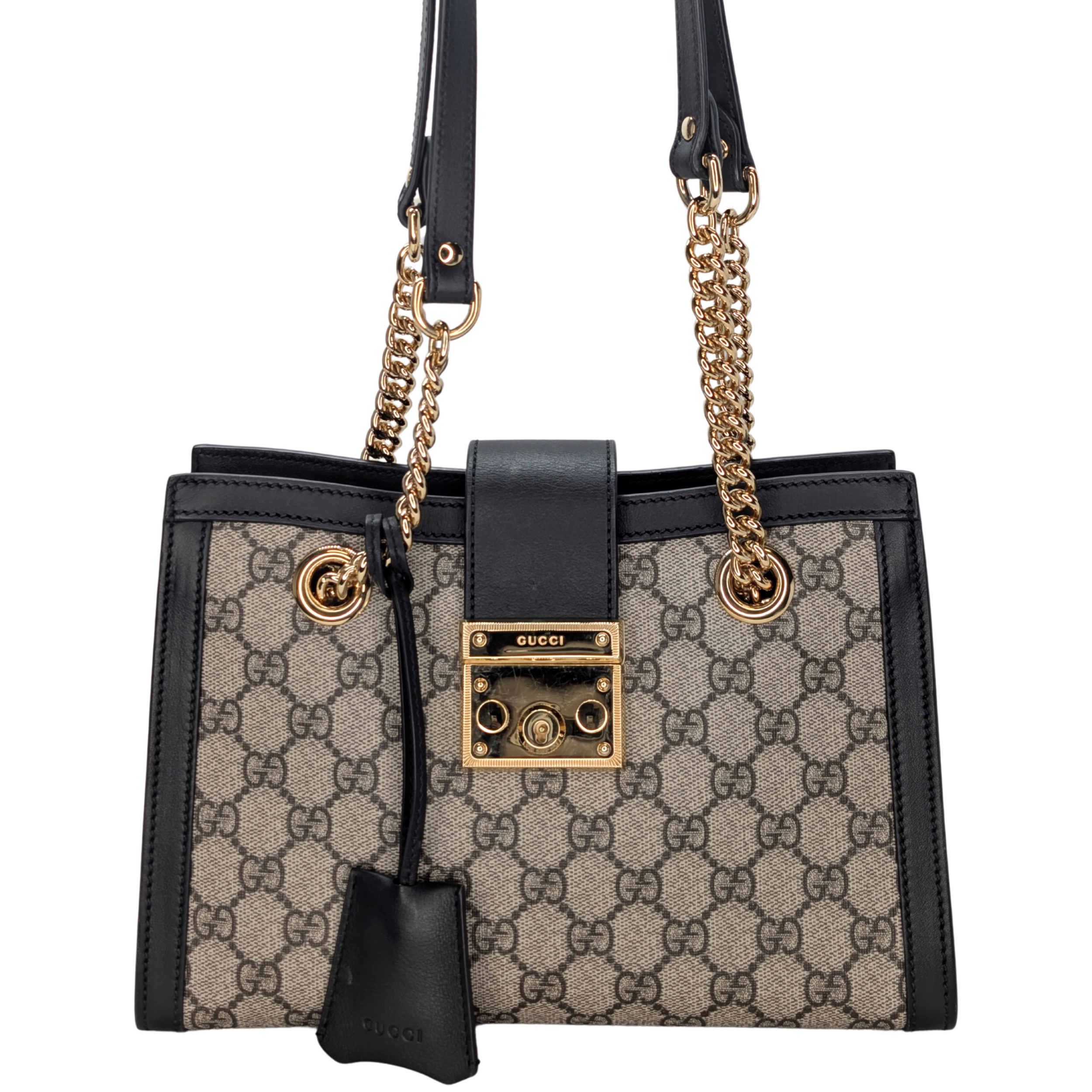 Gucci GG Supreme Padlock 小号托特包