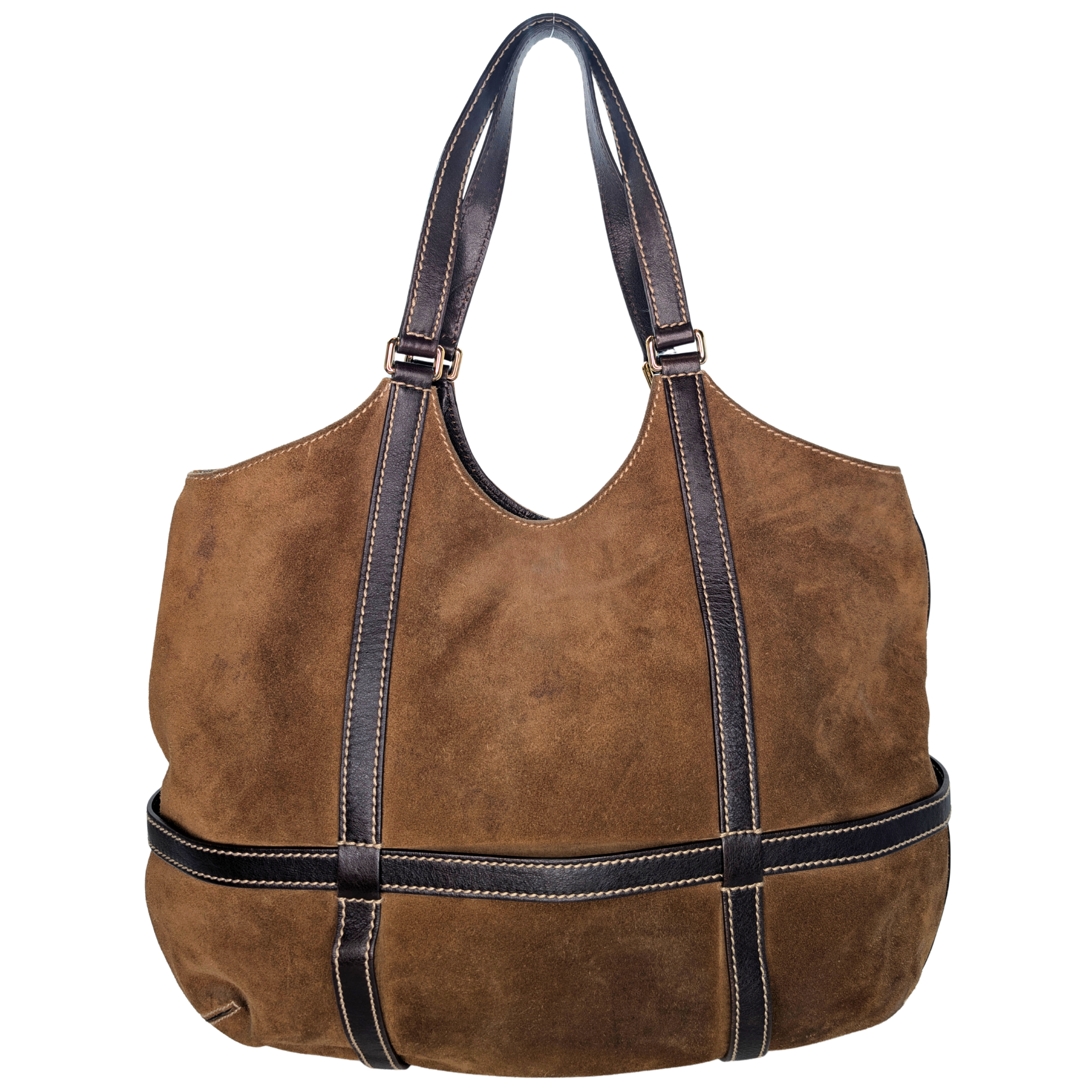 Gucci Sukey Suede Leather Hobo Bag Brown