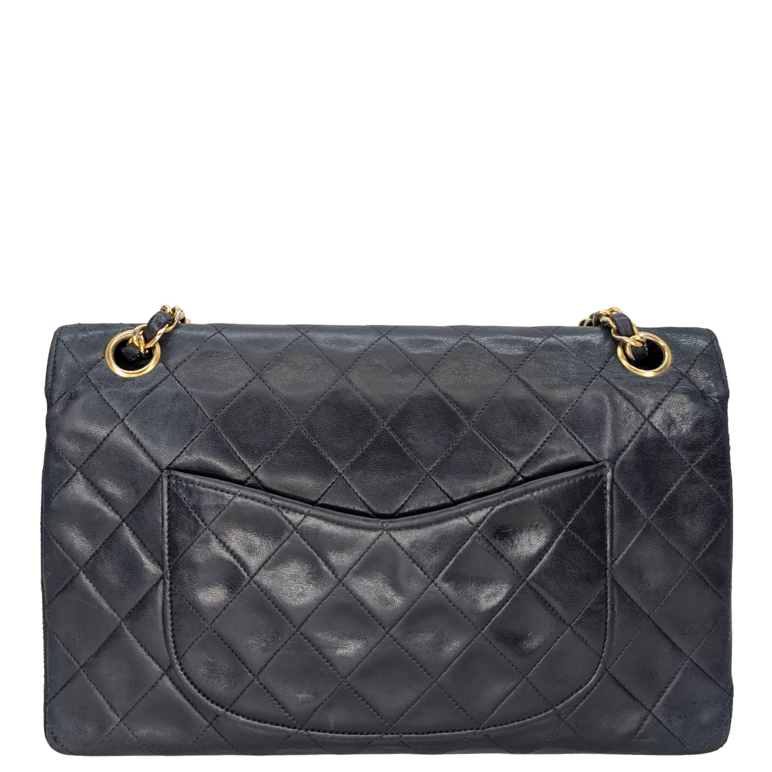 Chanel Vintage Classic Double Flap Medium Bag Black