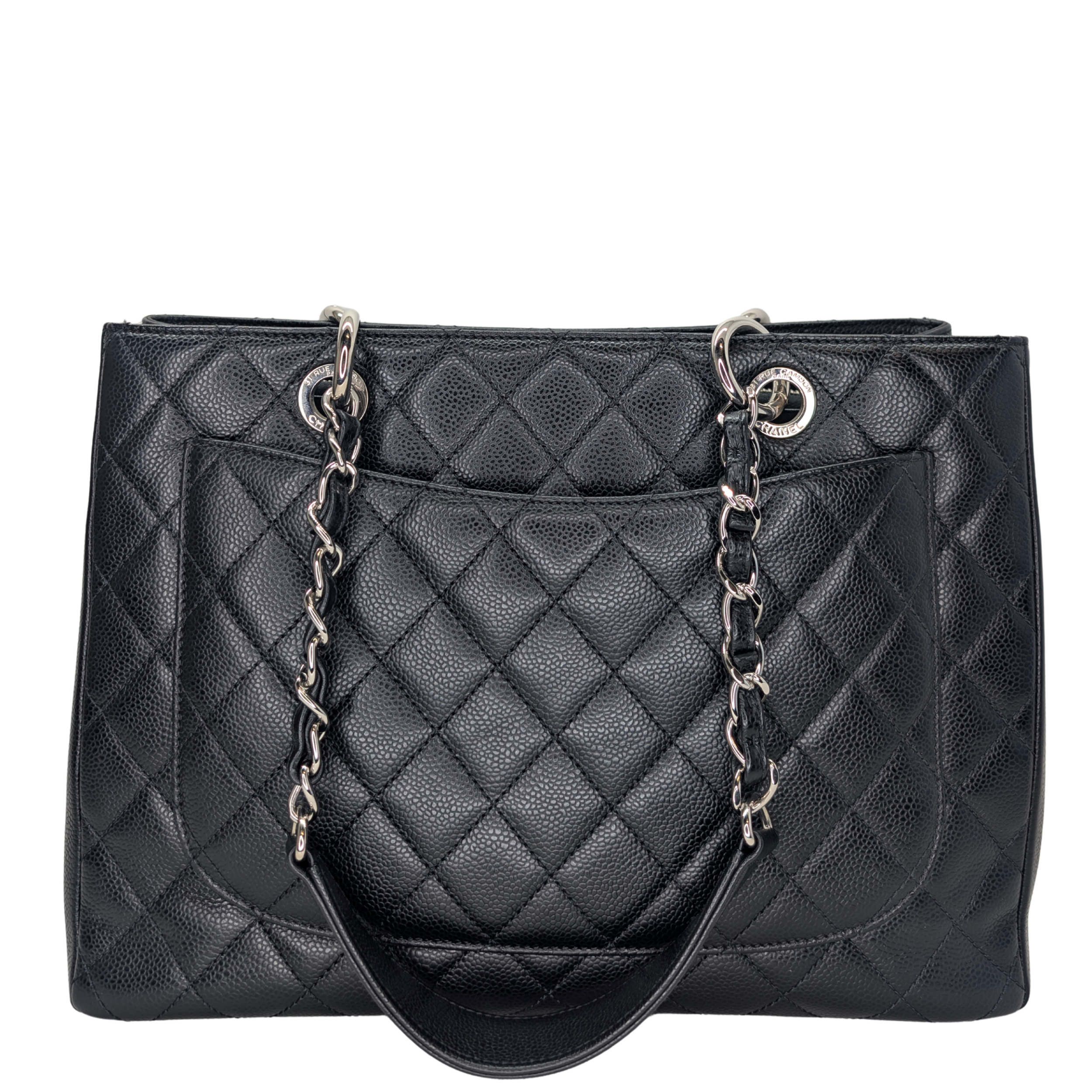 Chanel Quilted Caviar GST Grand Shopping Tote Black