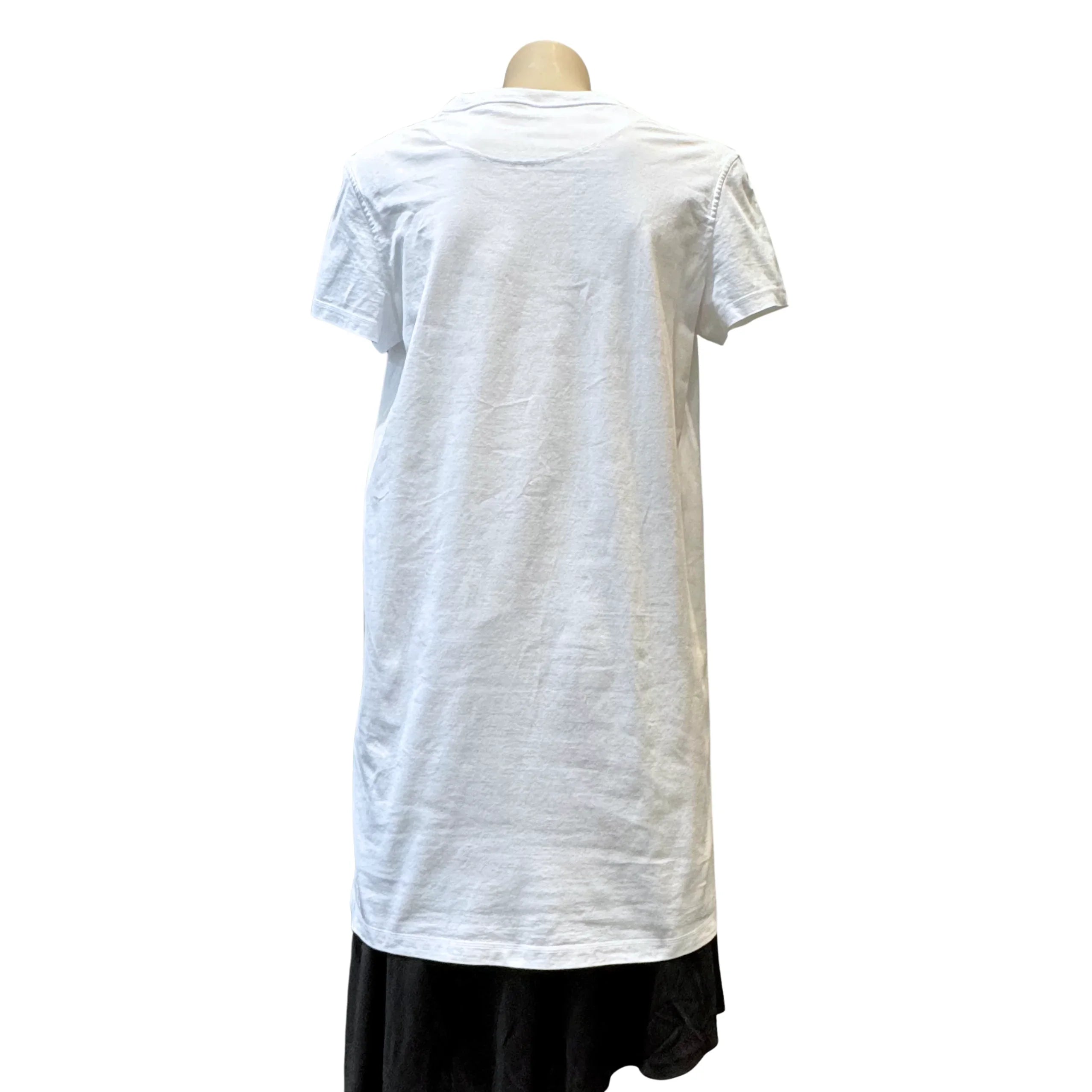 Hermes Della Cavalleria Mid T shirt Dress White 38 - Lost Designer