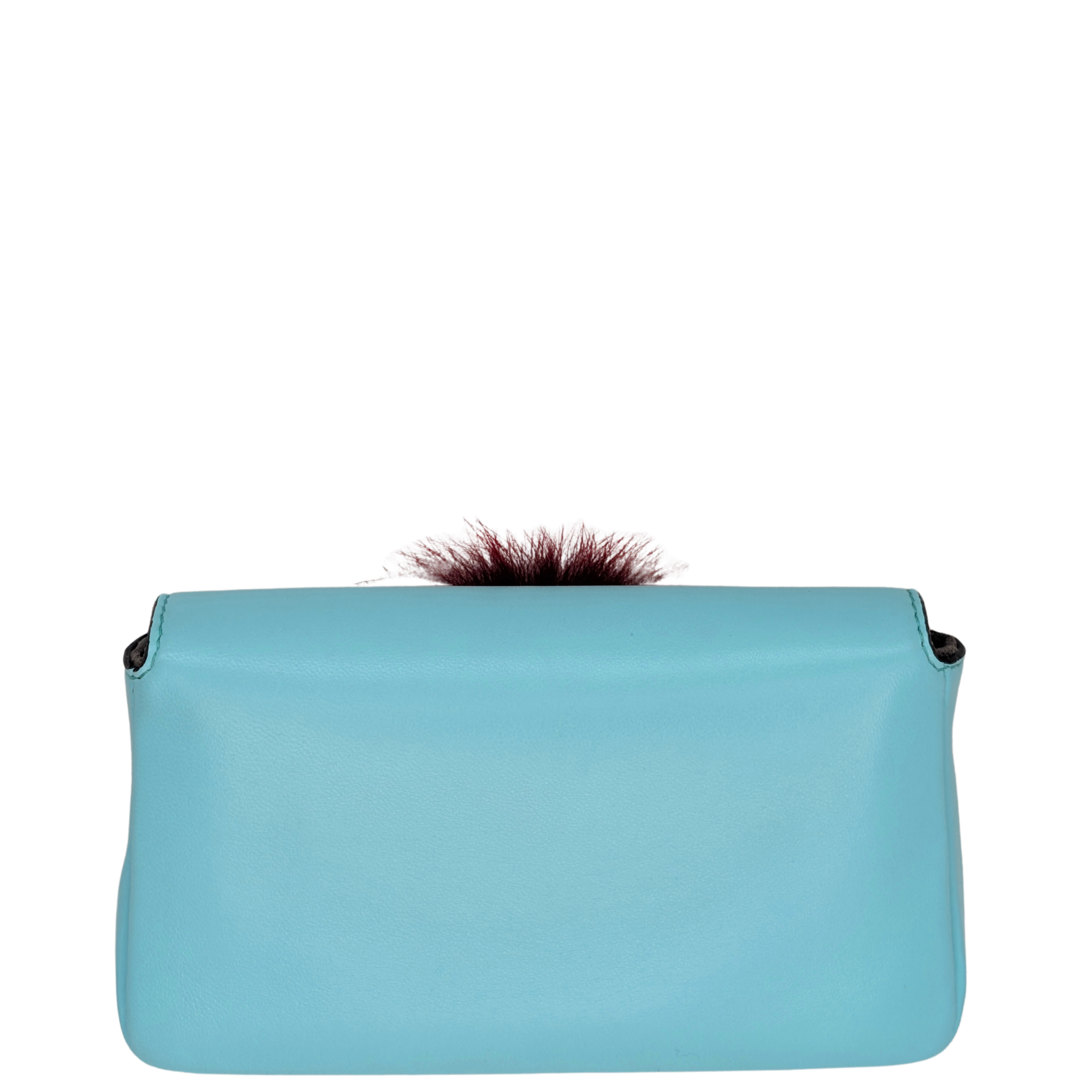 Fendi Micro Monster Baguette Light Blue Bag