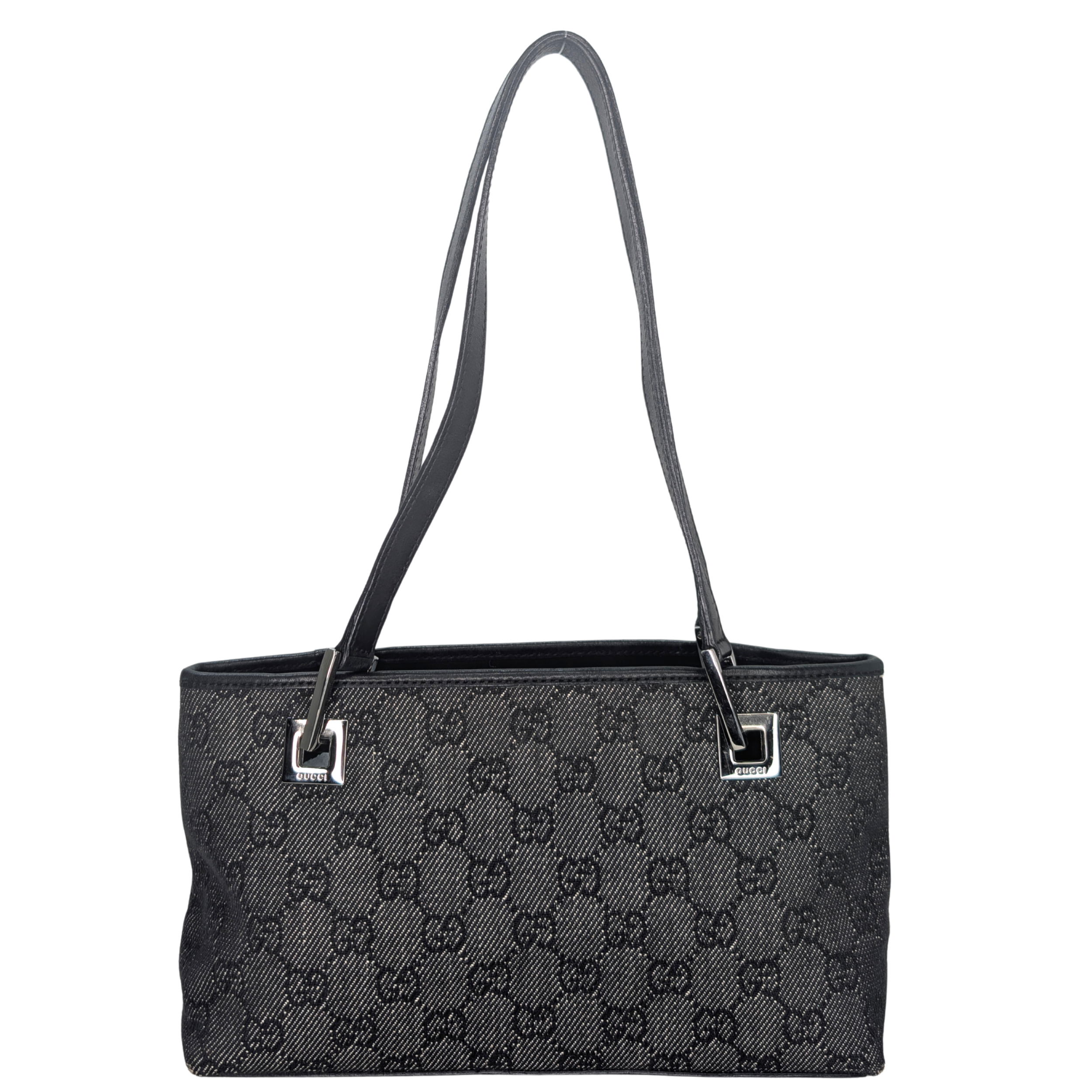 Gucci GG Denim Small Shoulder Tote Bag