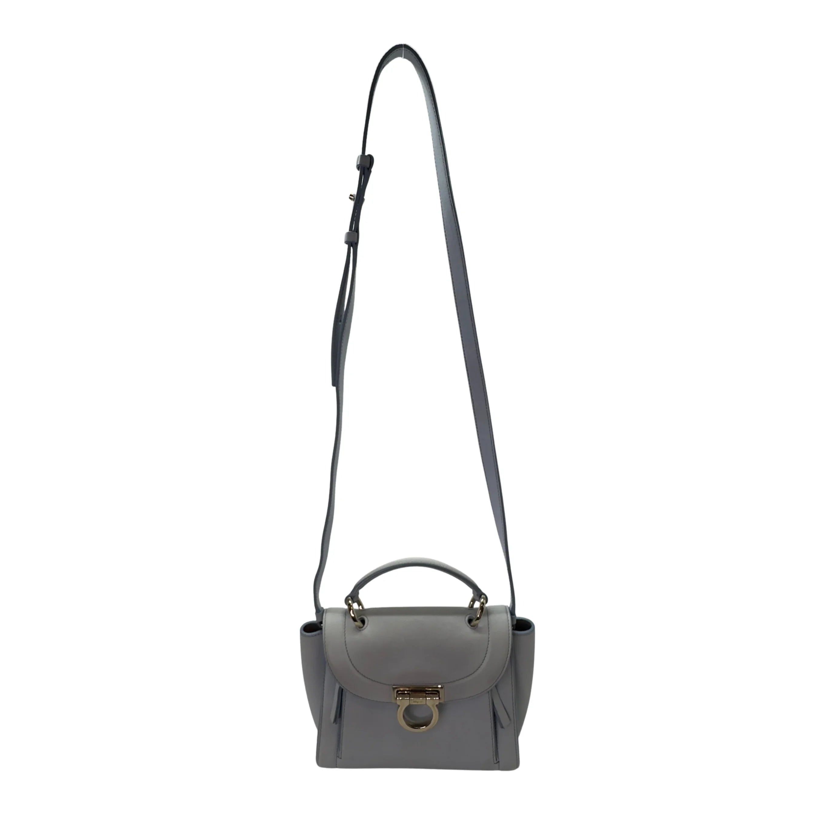 Salvatore Ferragamo Sofia Rainbow Shoulder Bag Baby Blue - Lost Designer
