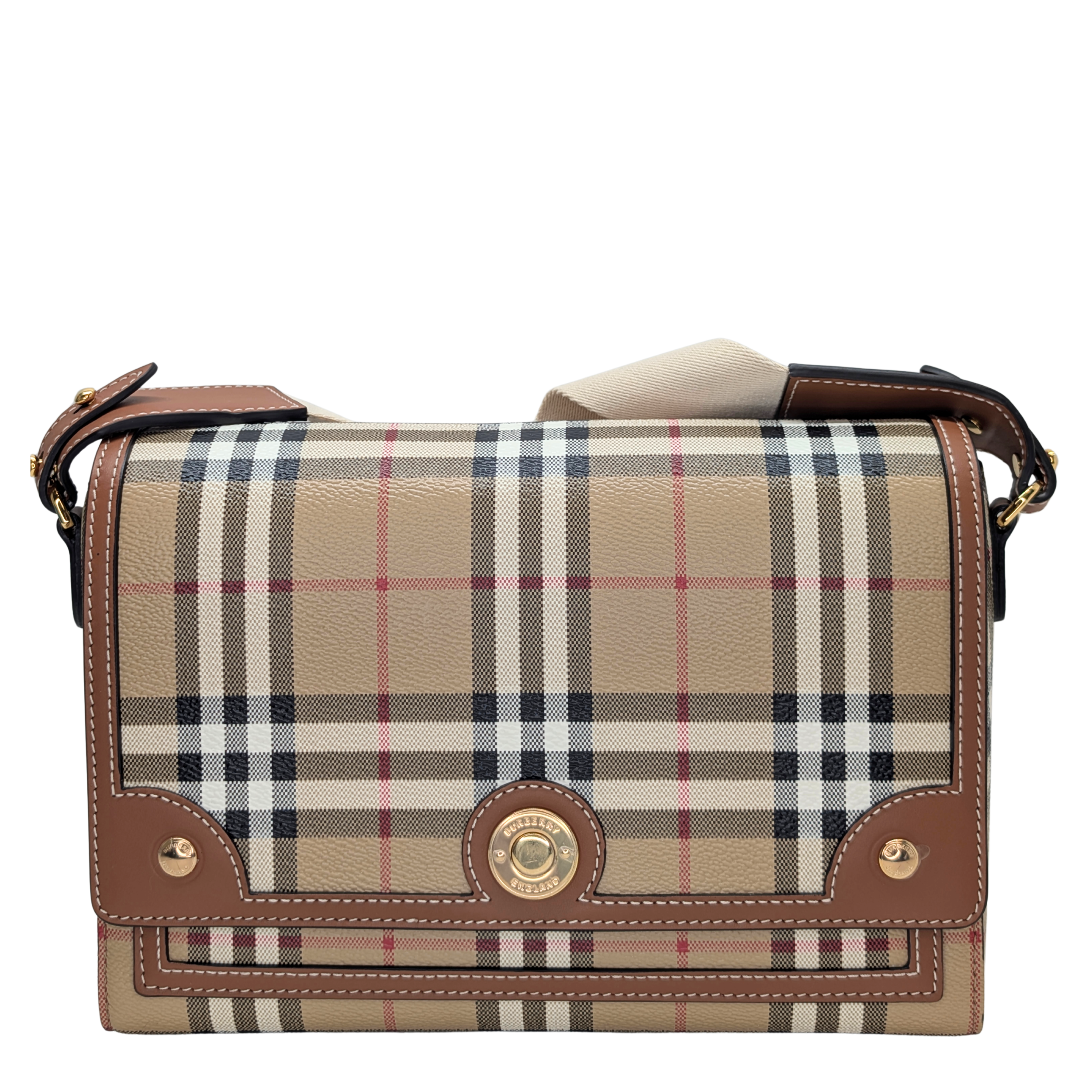 Burberry Note Check Crossbody Bag