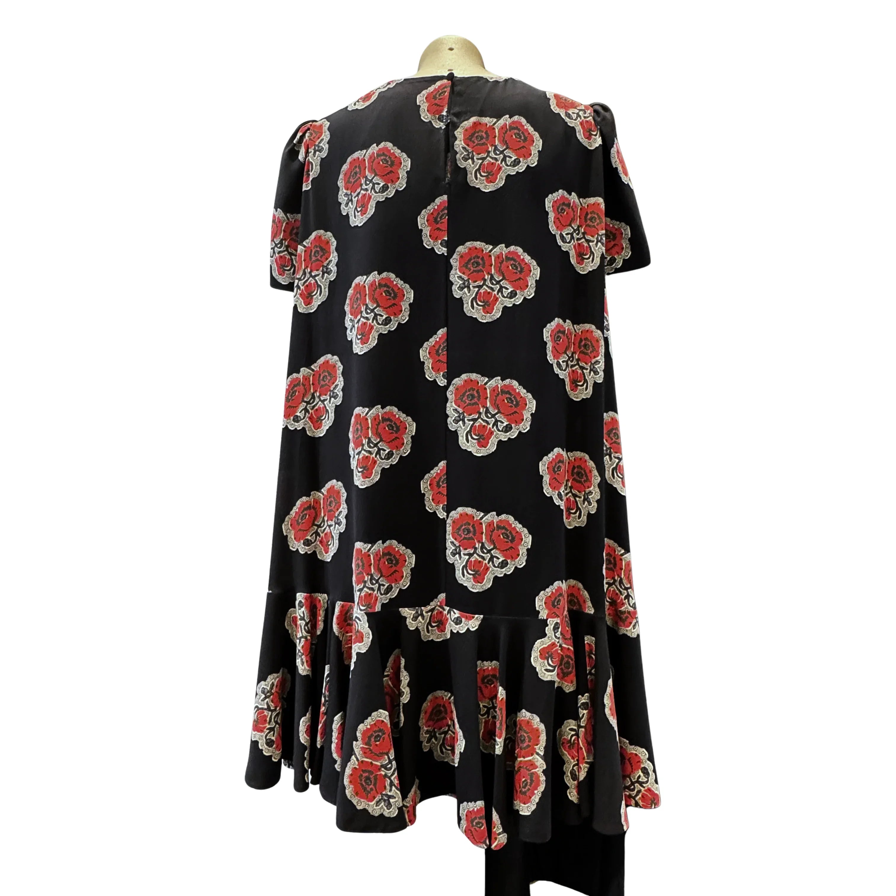 Alexander McQueen Silk Mini Dress Floral size 38 - Lost Designer
