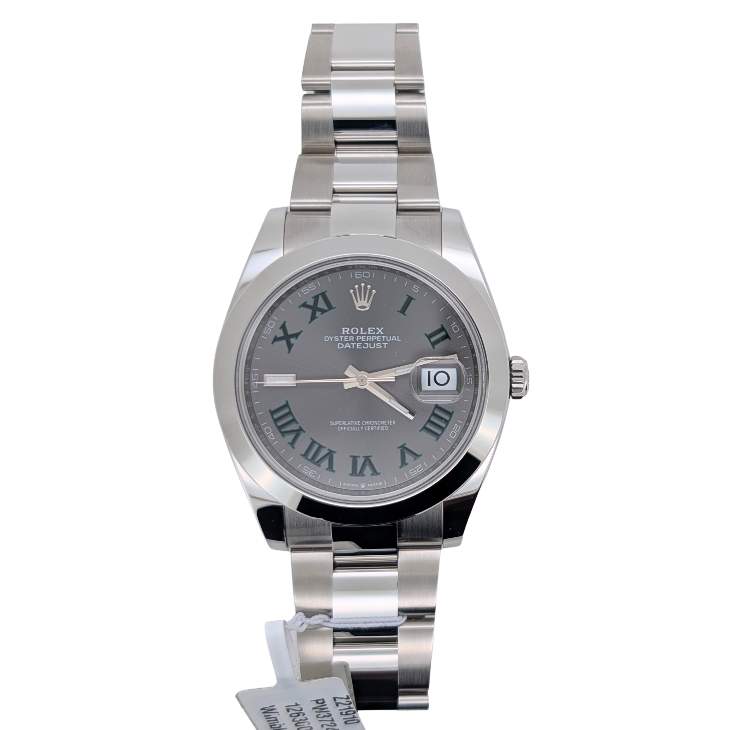Rolex Datejust 41mm Ref. 126300 Wimbledon Dial Oyster Bracelet 2025