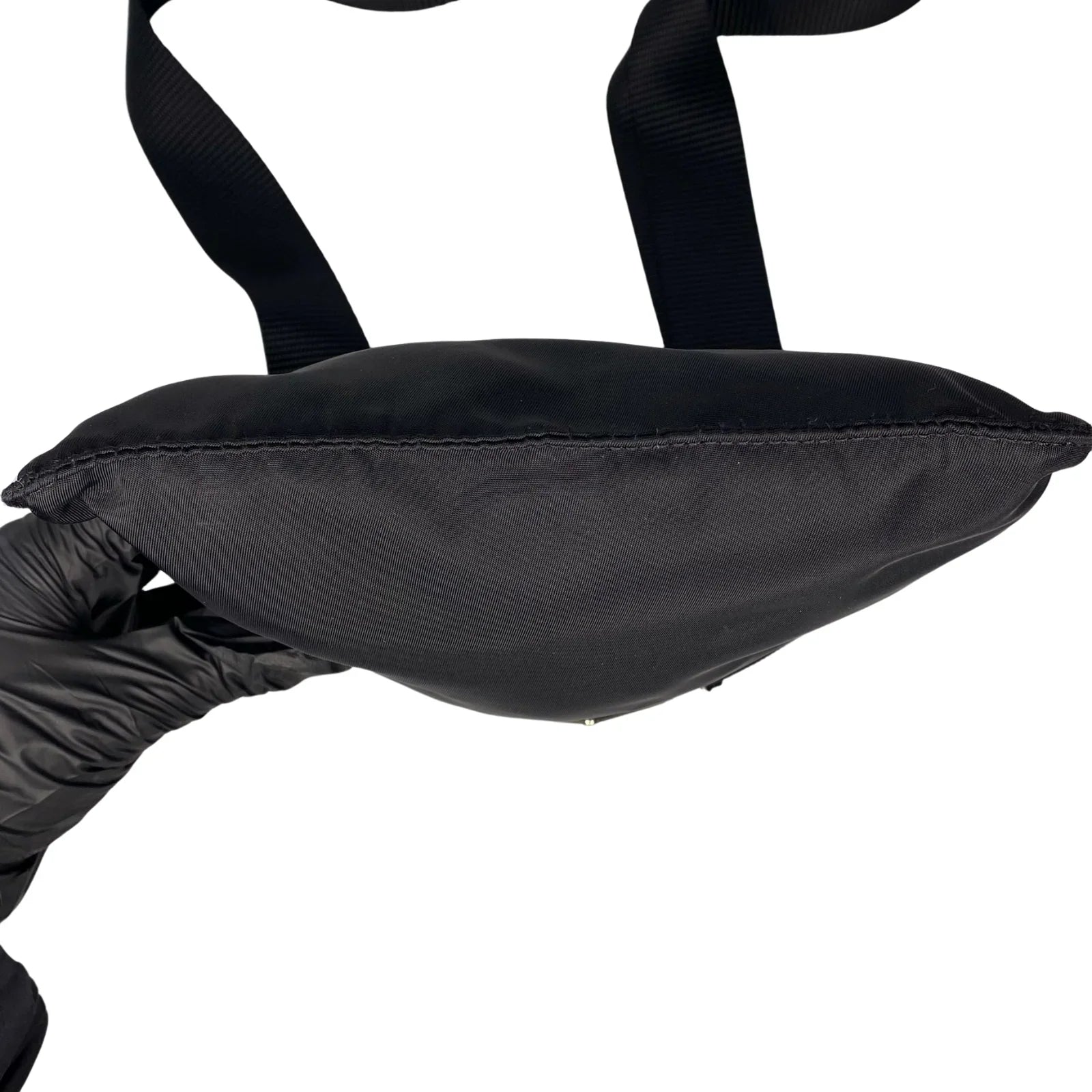 Prada Black Nylon Crossbody Messenger Black Bag - Lost Designer