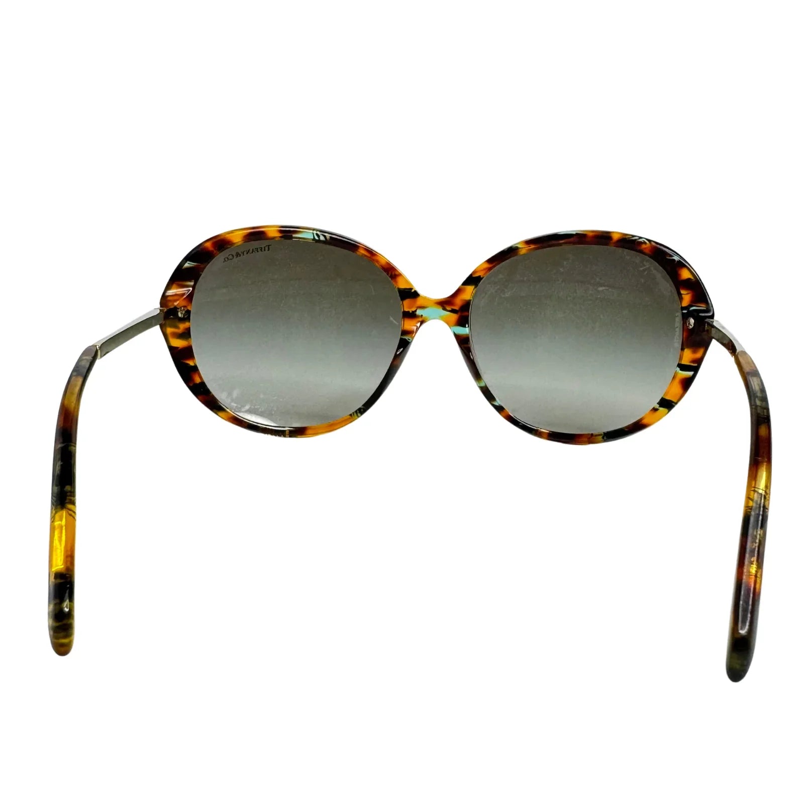 Tiffany & Co. Tortoiseshell Oversized Crystal Arm Sunglasses - Lost Designer