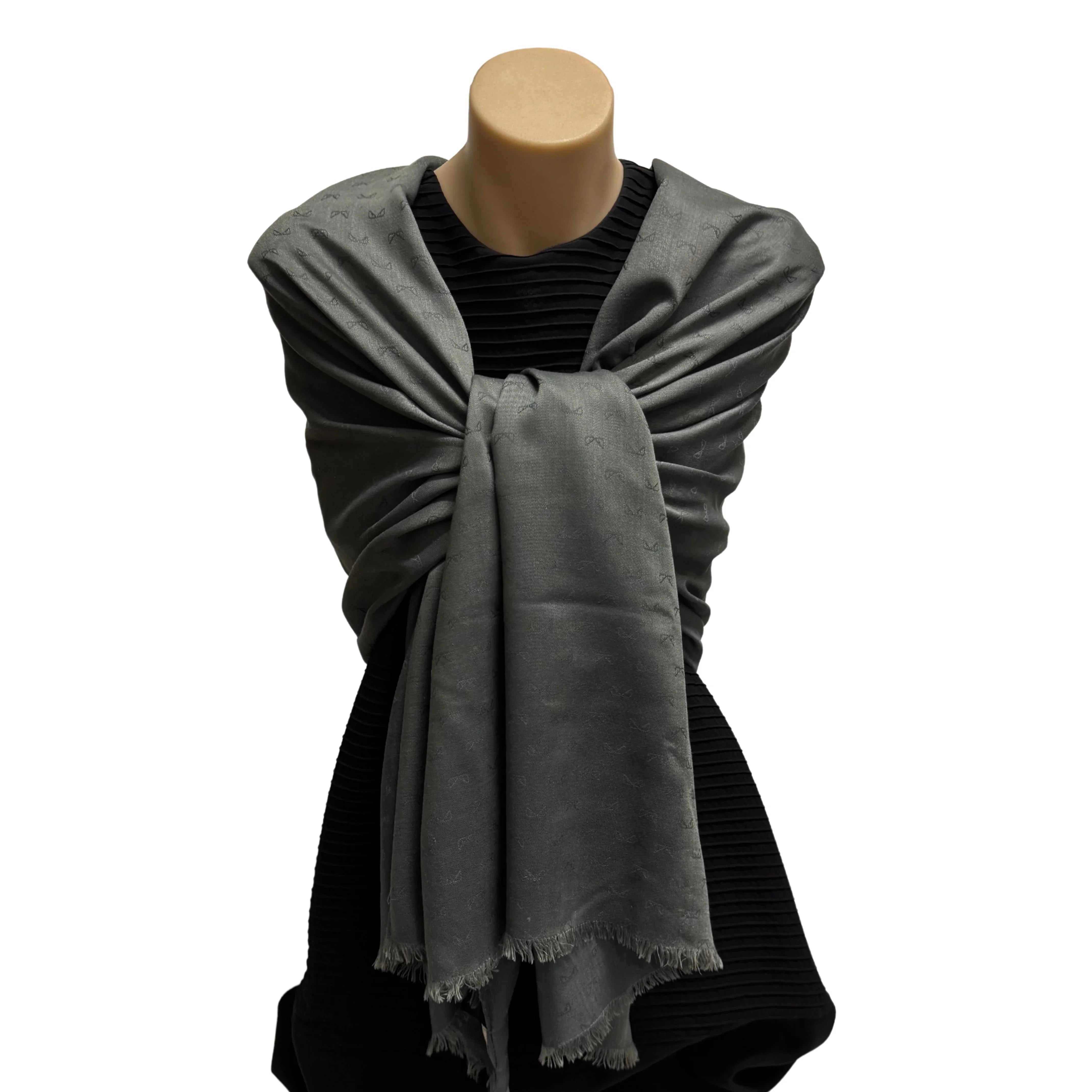 Grey Fendi shawl Monster Pattern - Lost Designer