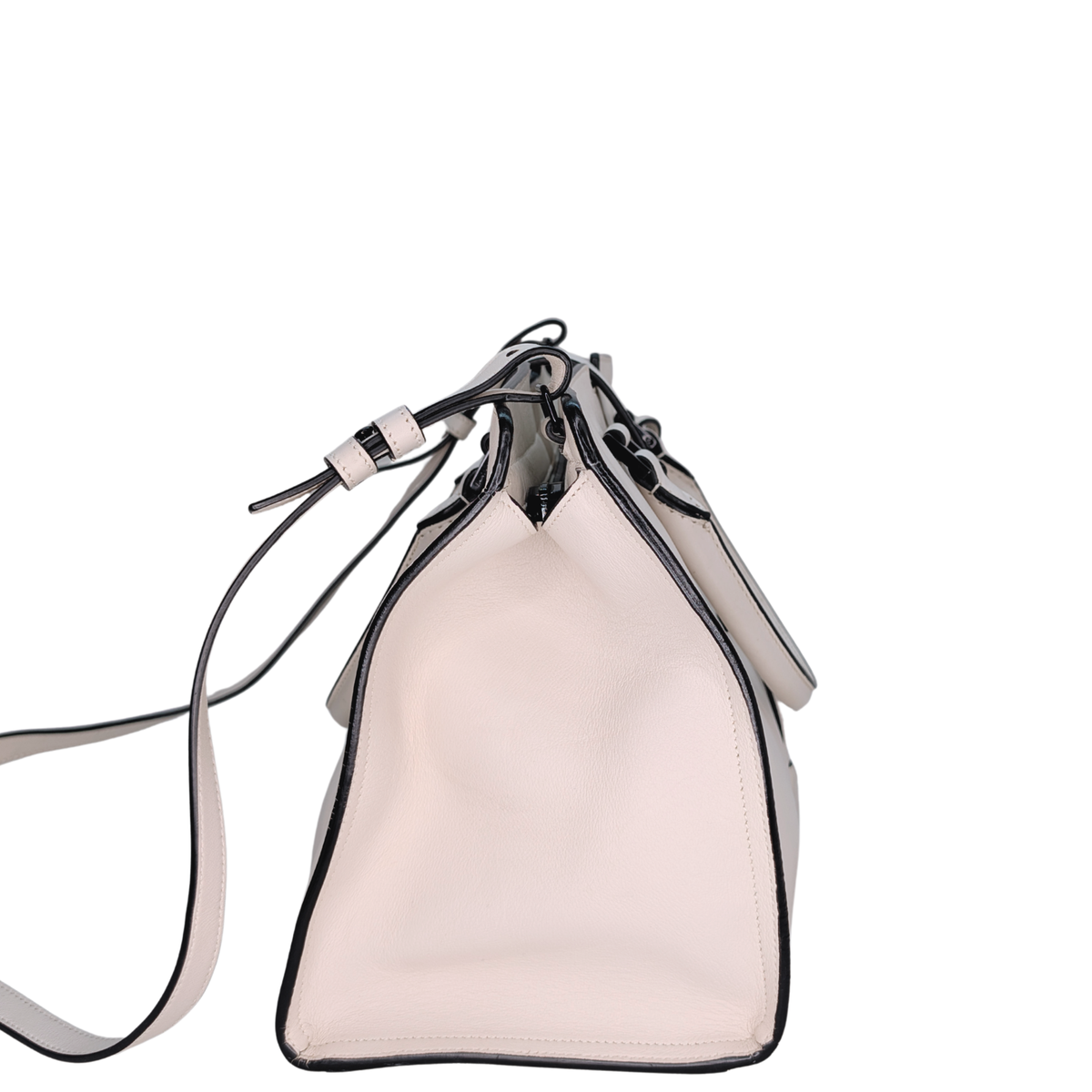 Saint Laurent Monogram Cabas Leather White