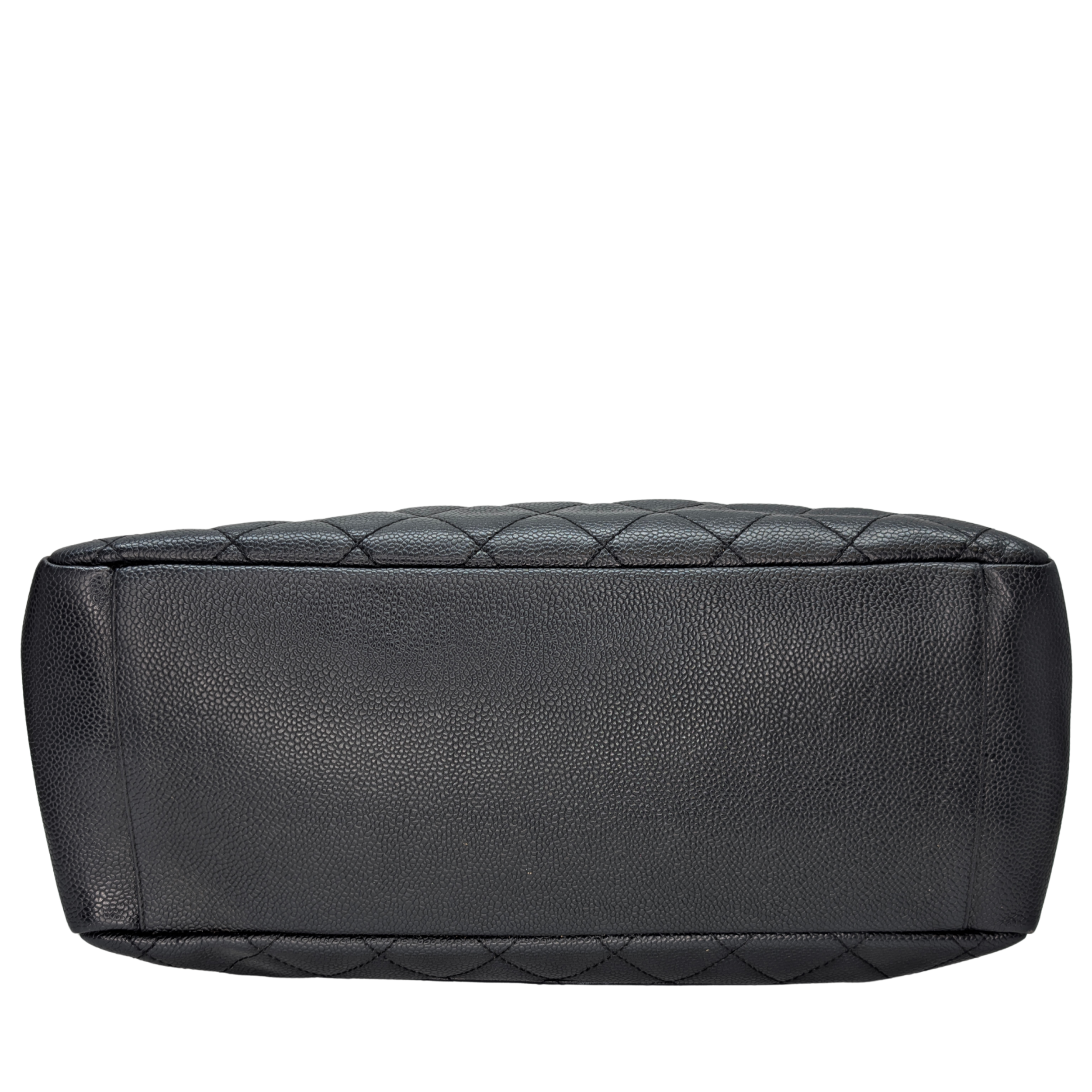 Chanel Quilted Caviar Grand Shopping Tote Black