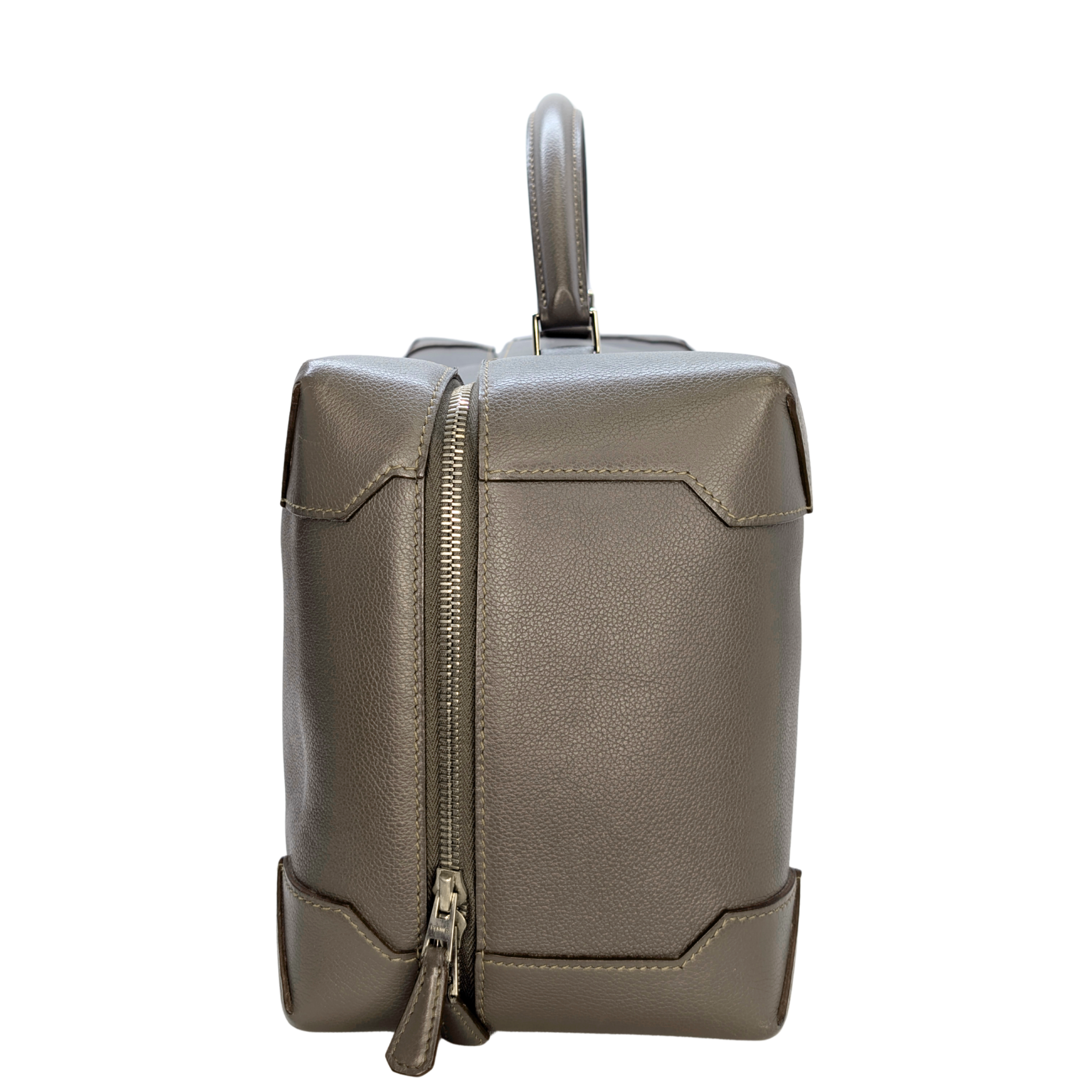 Hermès Maxibox 36 Bag Etain Evercolor Grey □R Stamp