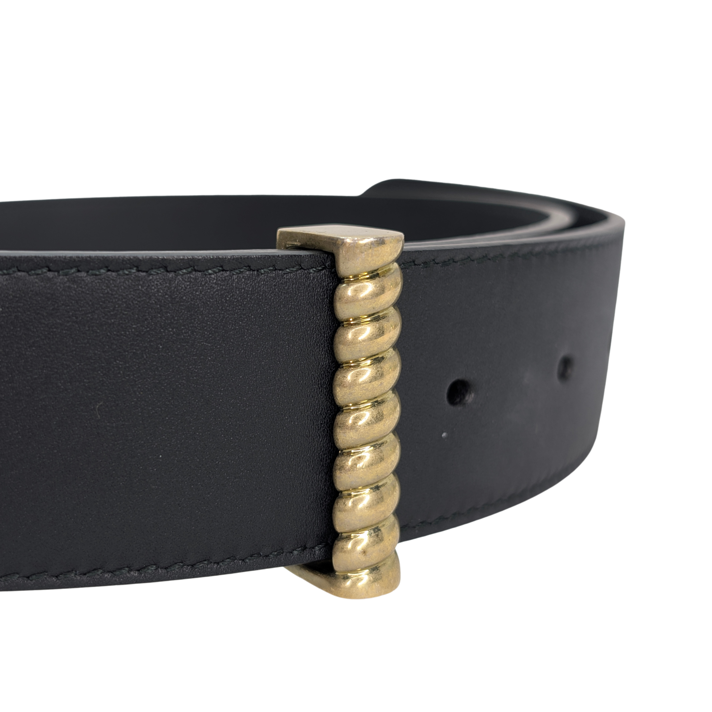 Gucci Moon Torchon Double G Belt Black Size 75