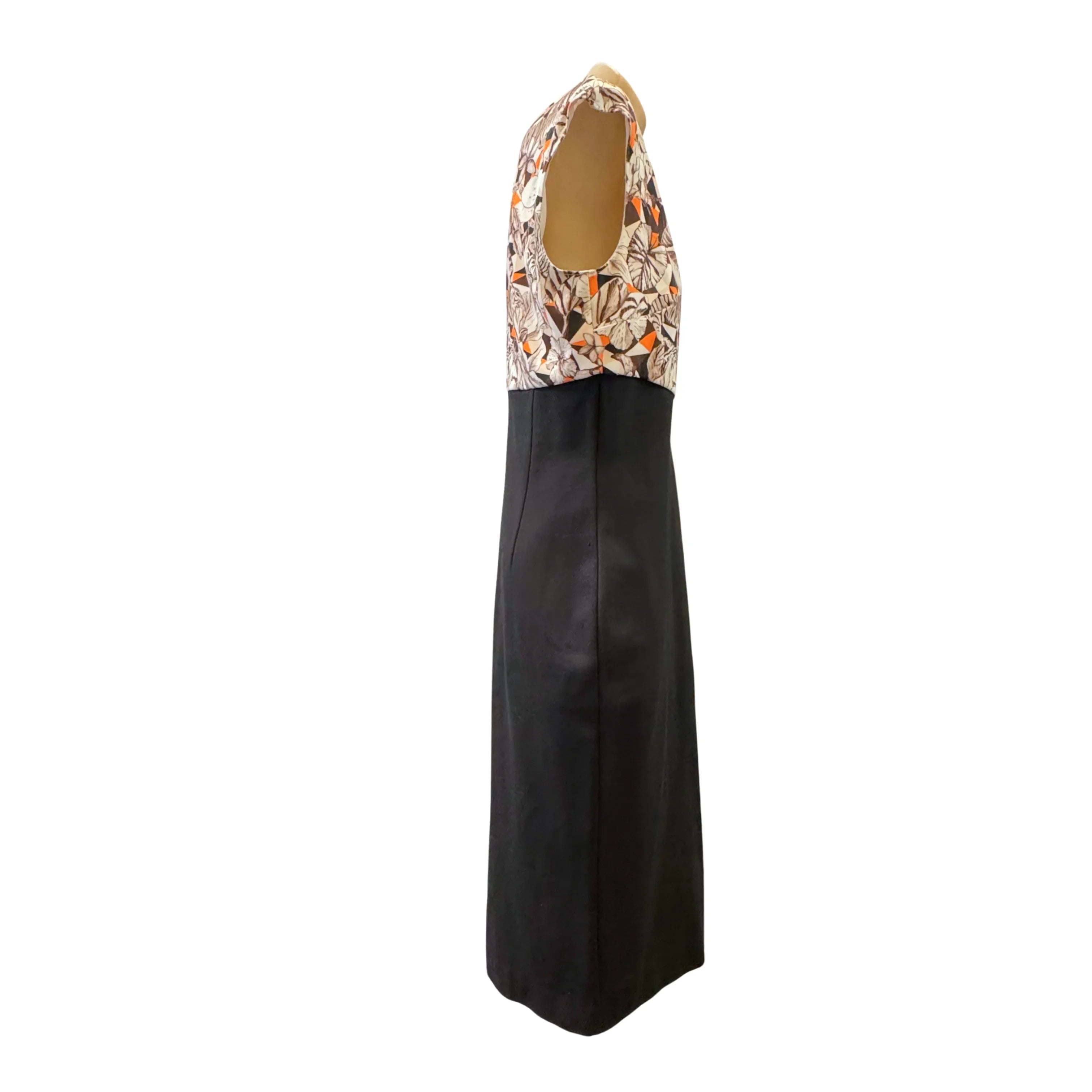 Roberto Cavalli Floral Print V-Neck Cap Sleeve Midi Dress Size 44 - Lost Designer