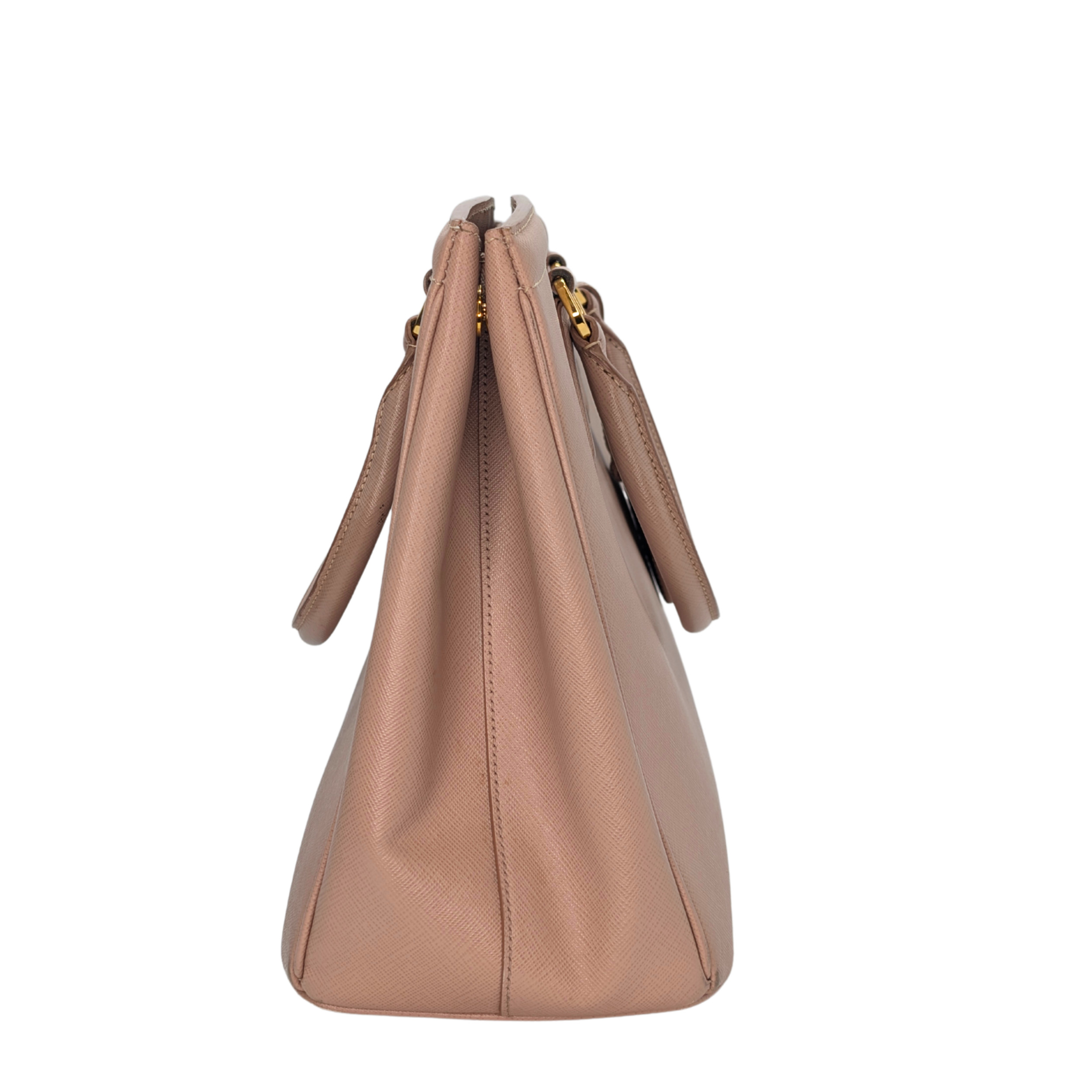 Prada Saffiano Galleria Leather Handbag Nude Pink