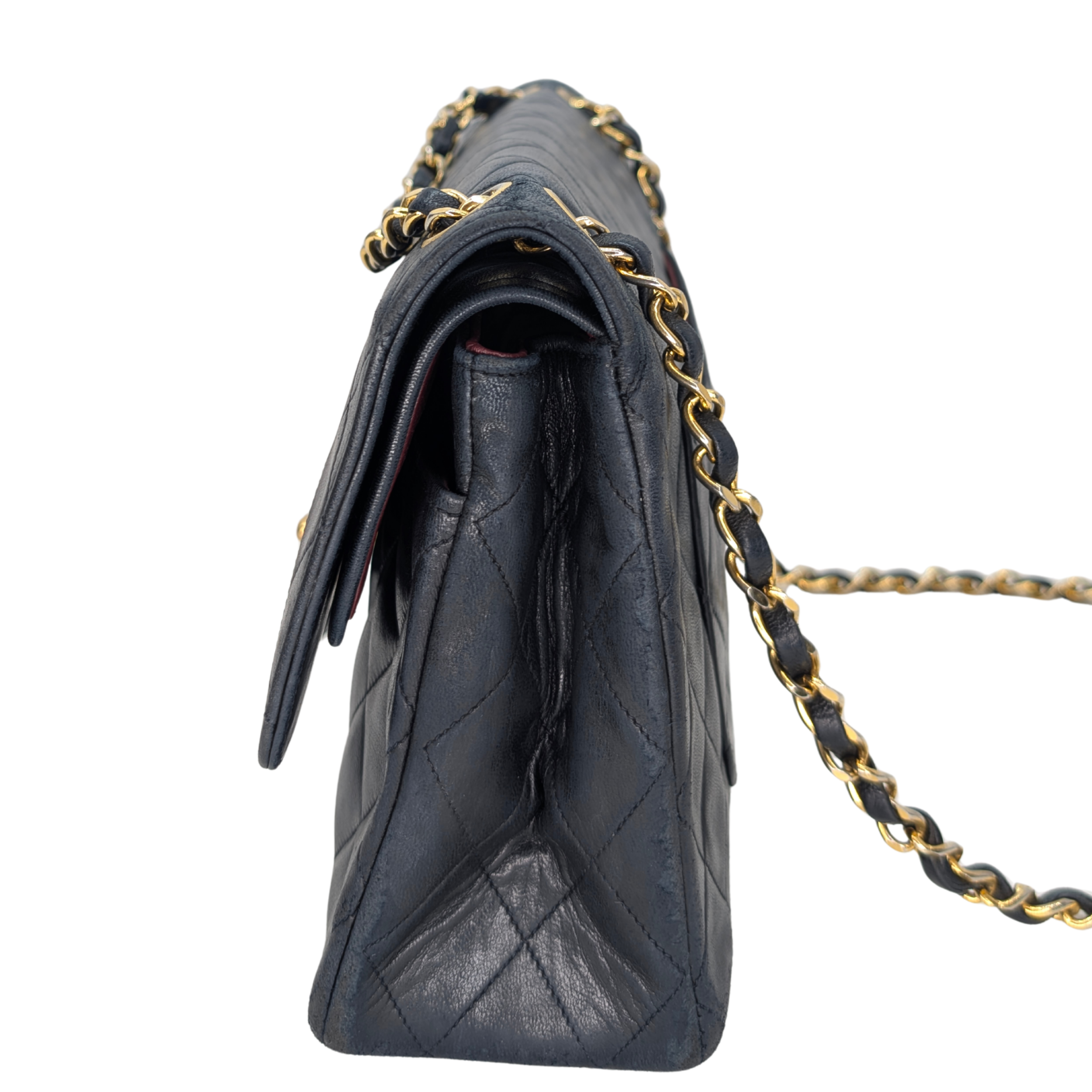 Chanel Vintage Classic Double Flap Medium Bag Black