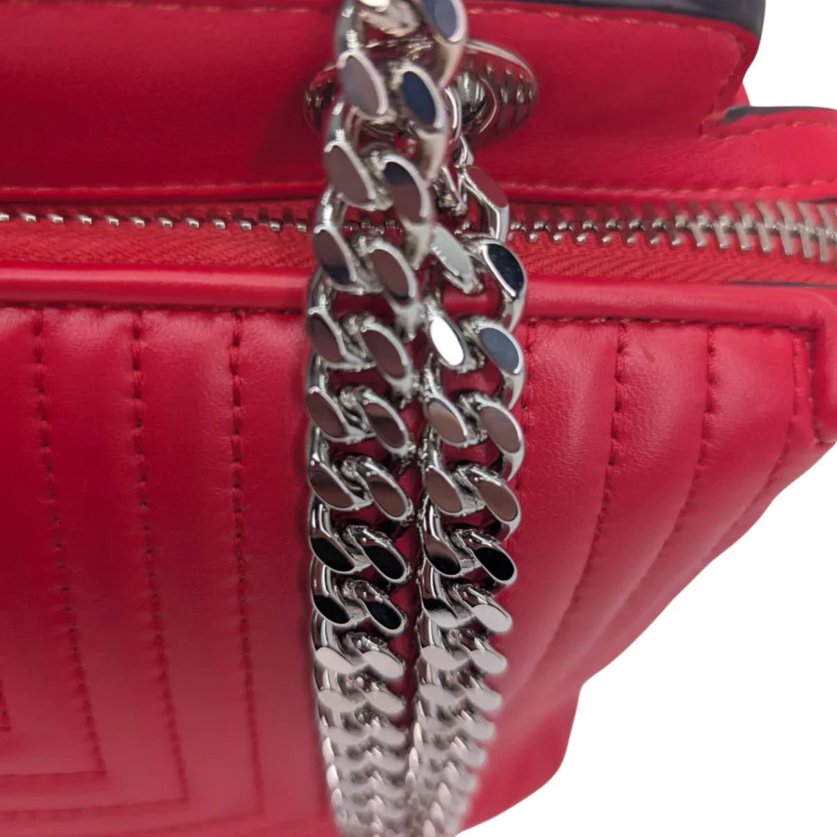 Fendi Dotcom Quilted Crossbody Bag Leather Red - Lost Designer