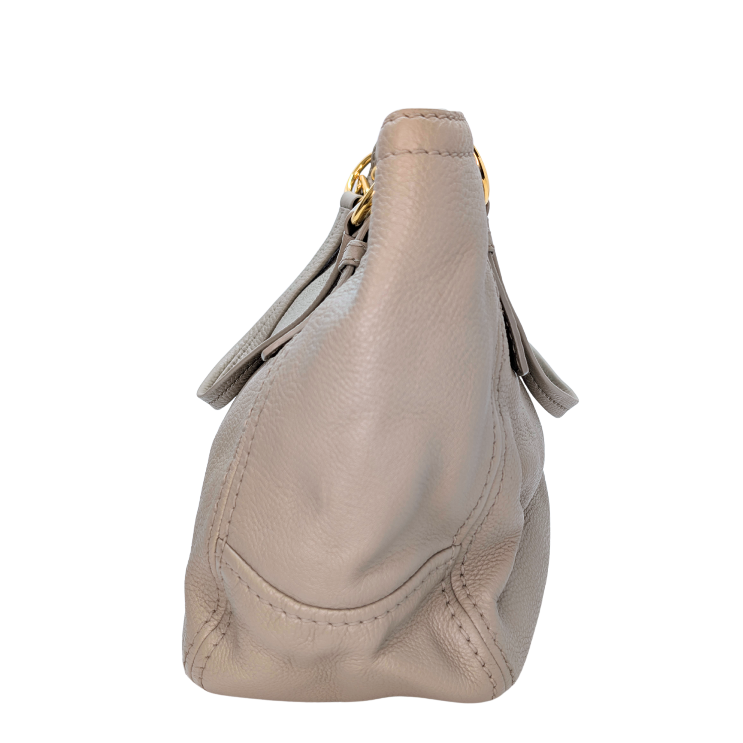 Prada Pomice Vitello Daino Leather Tote Bag Beige
