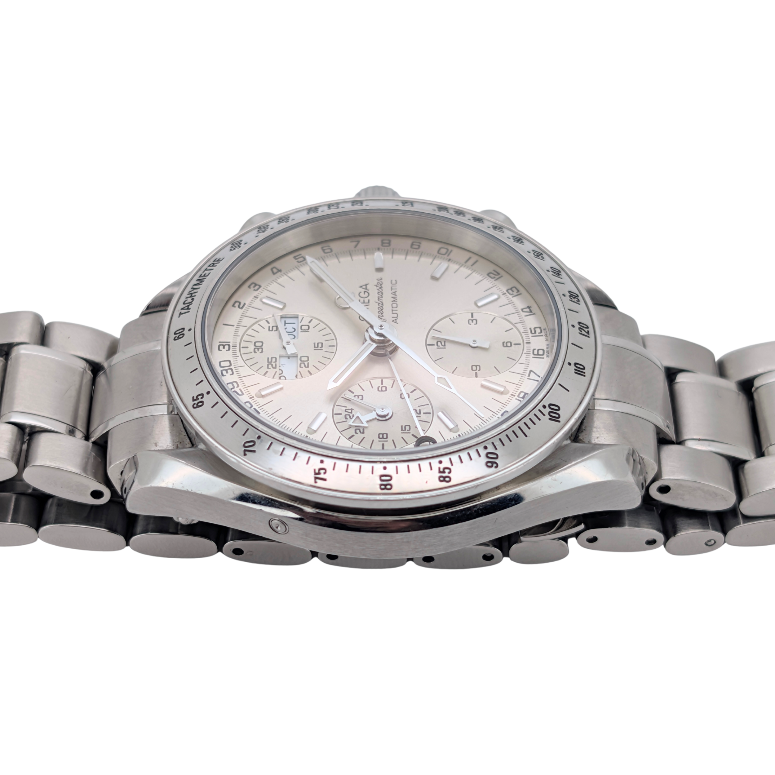 Omega Speedmaster Day-Date 3523.30.00 Chronograph Watch Tachymeter SS Automatic