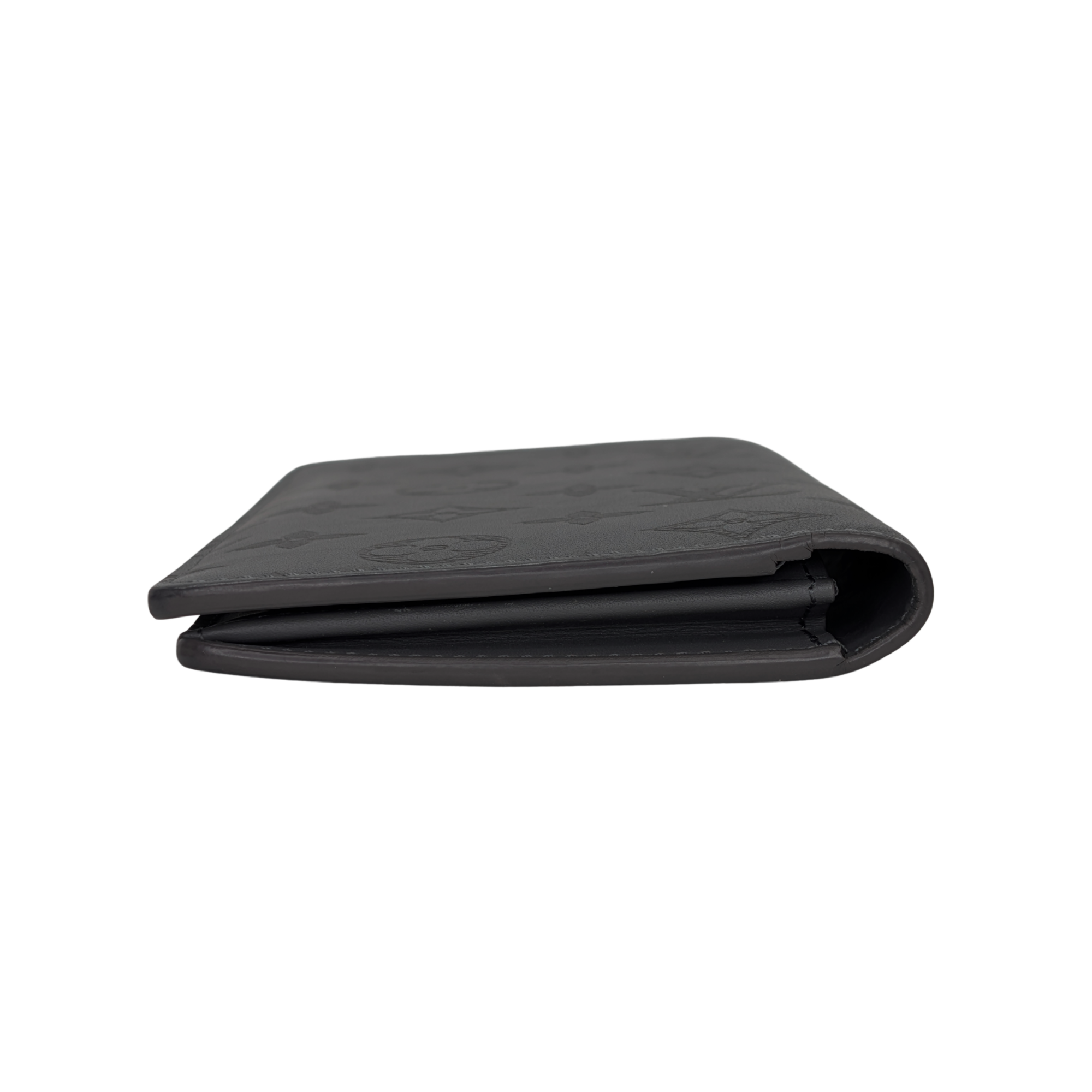 Louis Vuitton Brazza Wallet Shadow Leather Grey