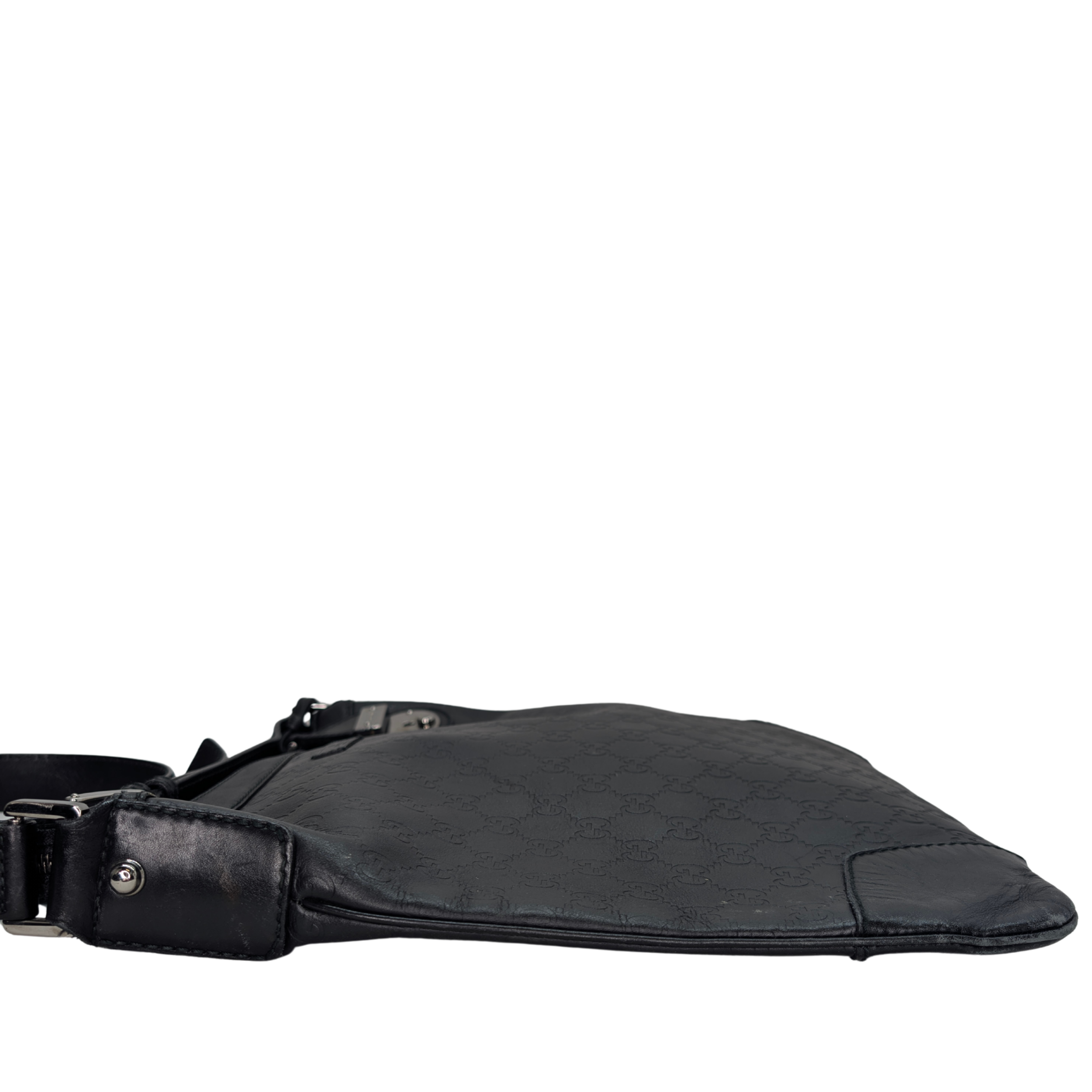 Gucci Guccissima Messenger Bag Large Black