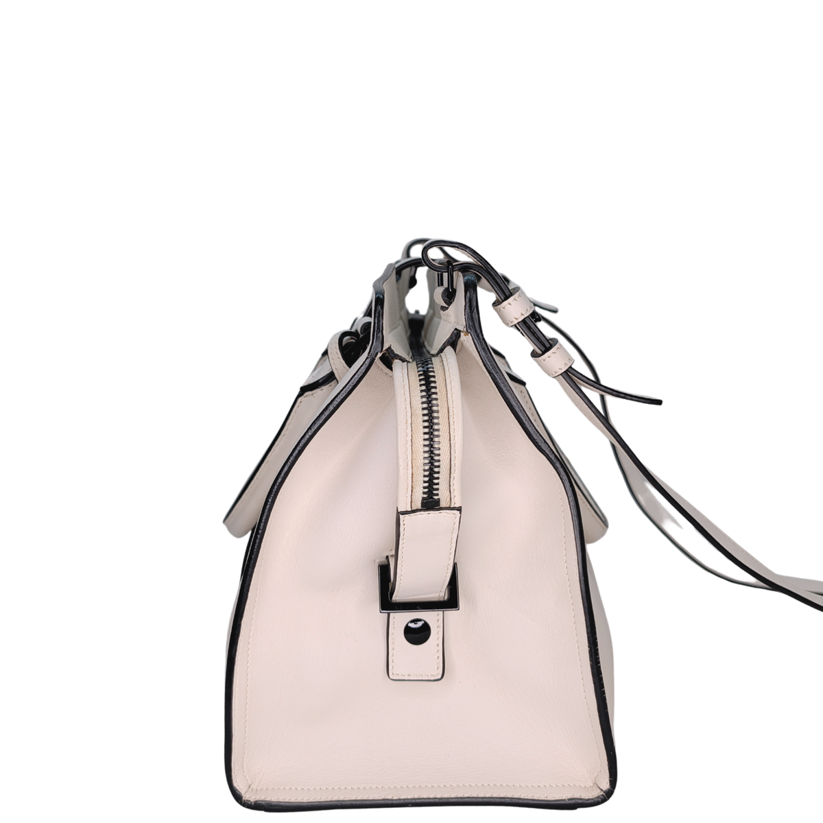 Saint Laurent Monogram Cabas Leather White