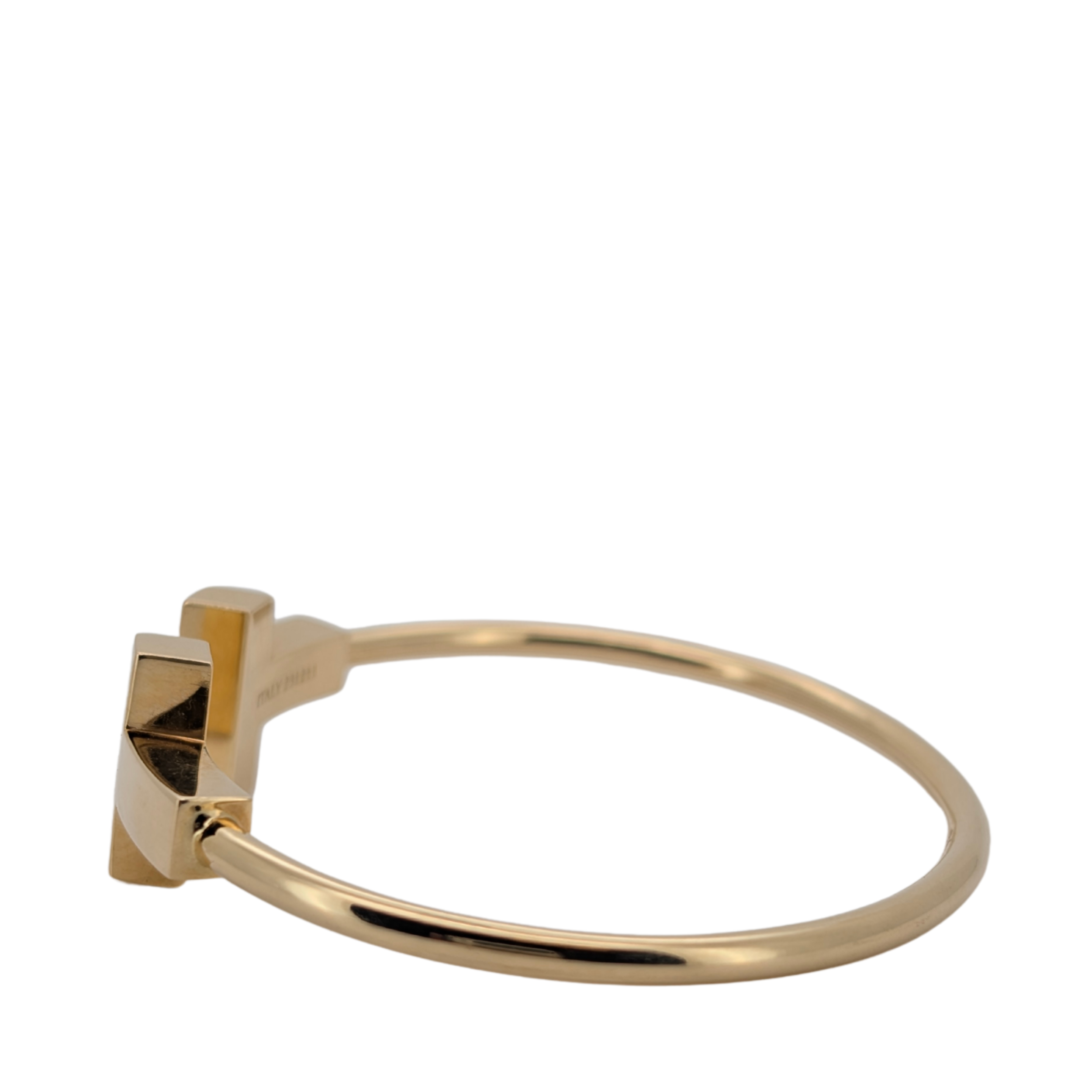 Tiffany & Co T Wide Wire Bracelet Large 18k Yellow Gold