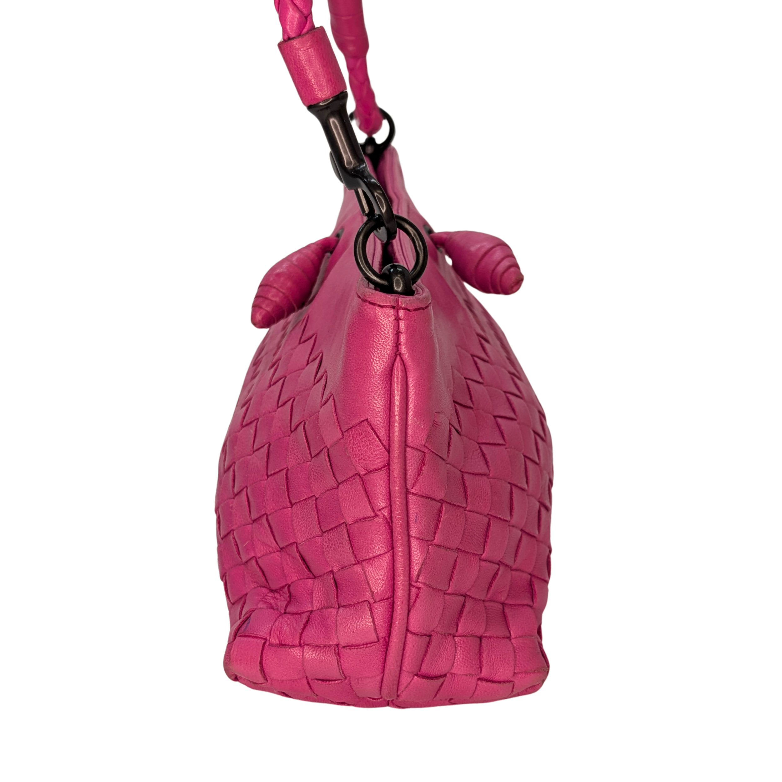 Bottega Veneta Pochette Intrecciato Pink