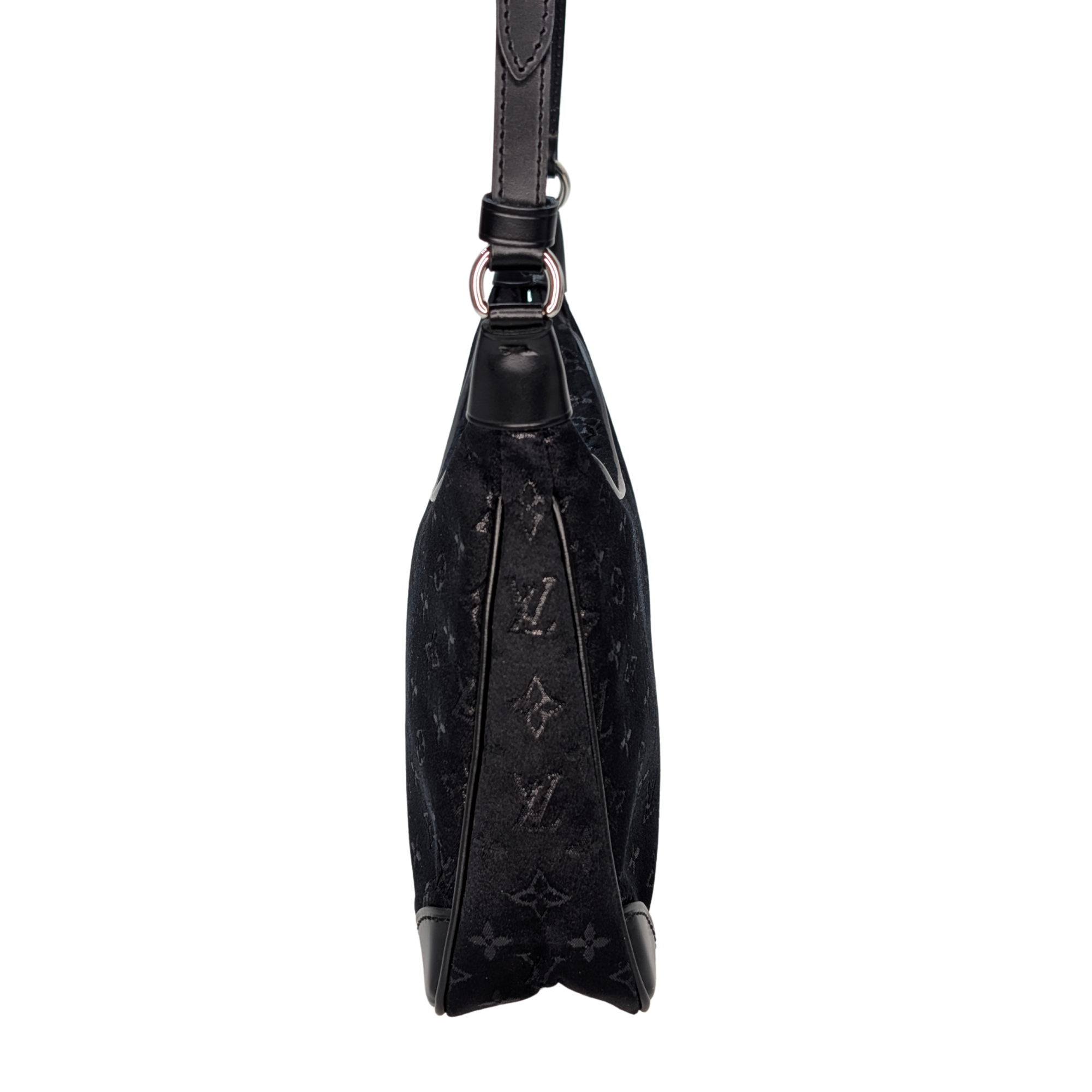 Louis Vuitton Satin Little Boulogne Monogram Bag Black