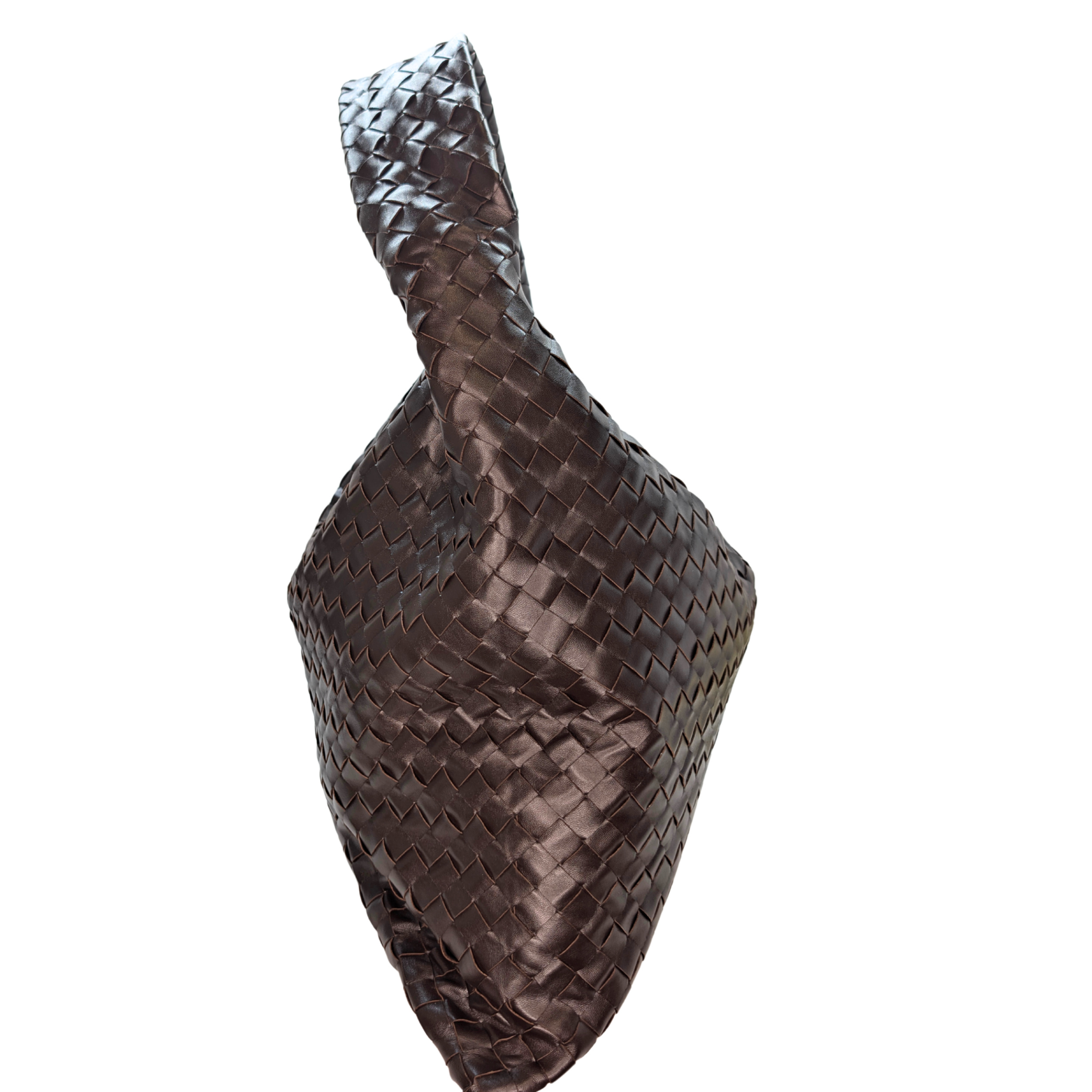 Bottega Veneta Large Hop Fondant Brown Shoulder Bag