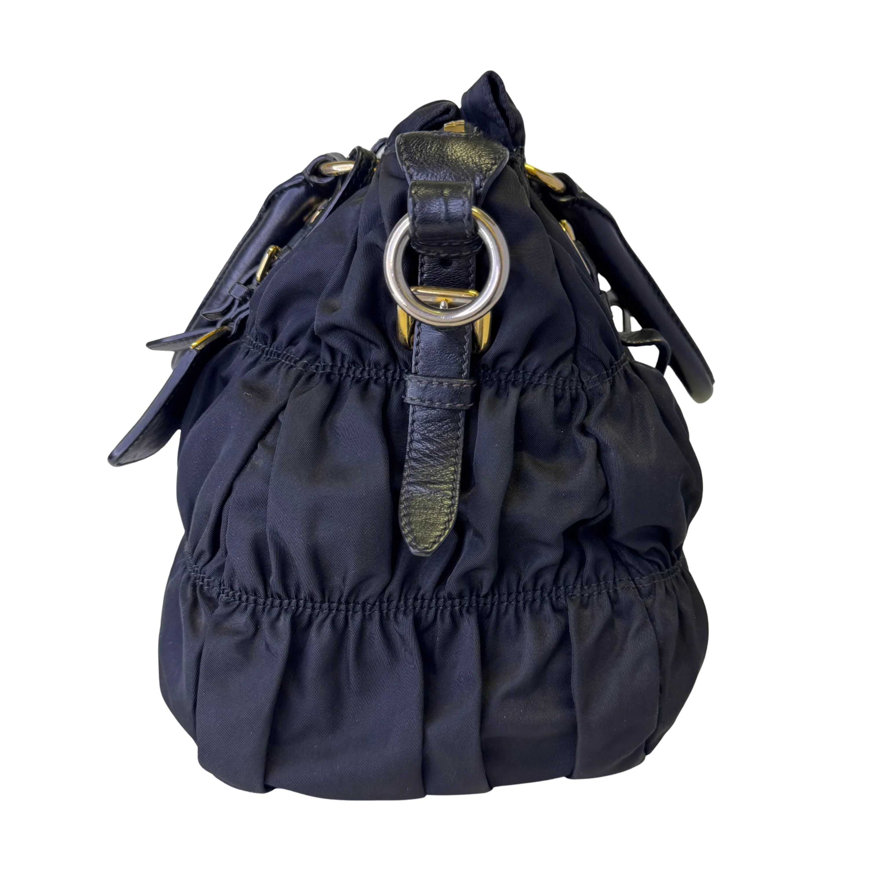 Prada Black Tessuto Nylon x Leather Tote Bag - Lost Designer