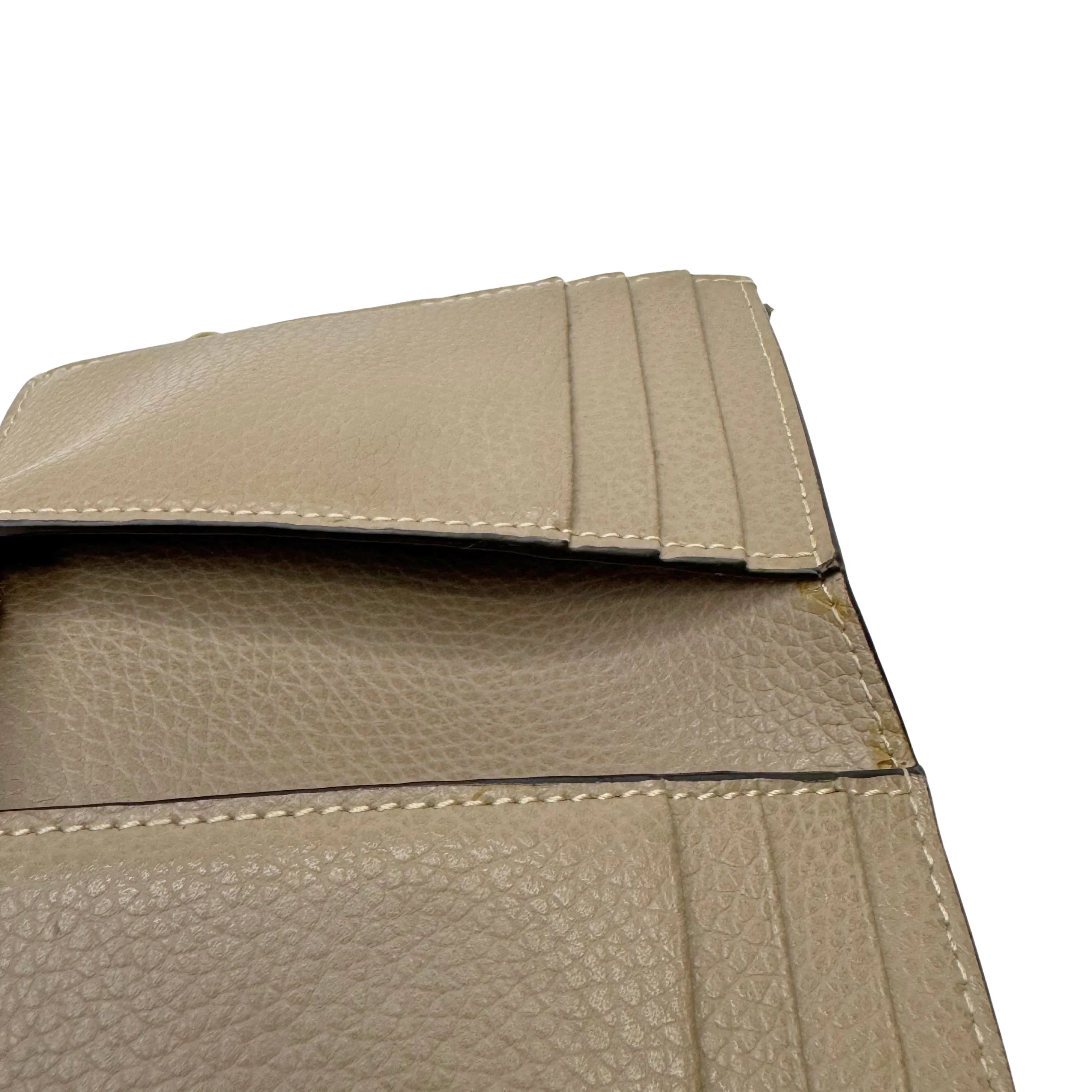 Chloe Calfskin Small Darryl Trifold Wallet Motty Grey - Lost Designer