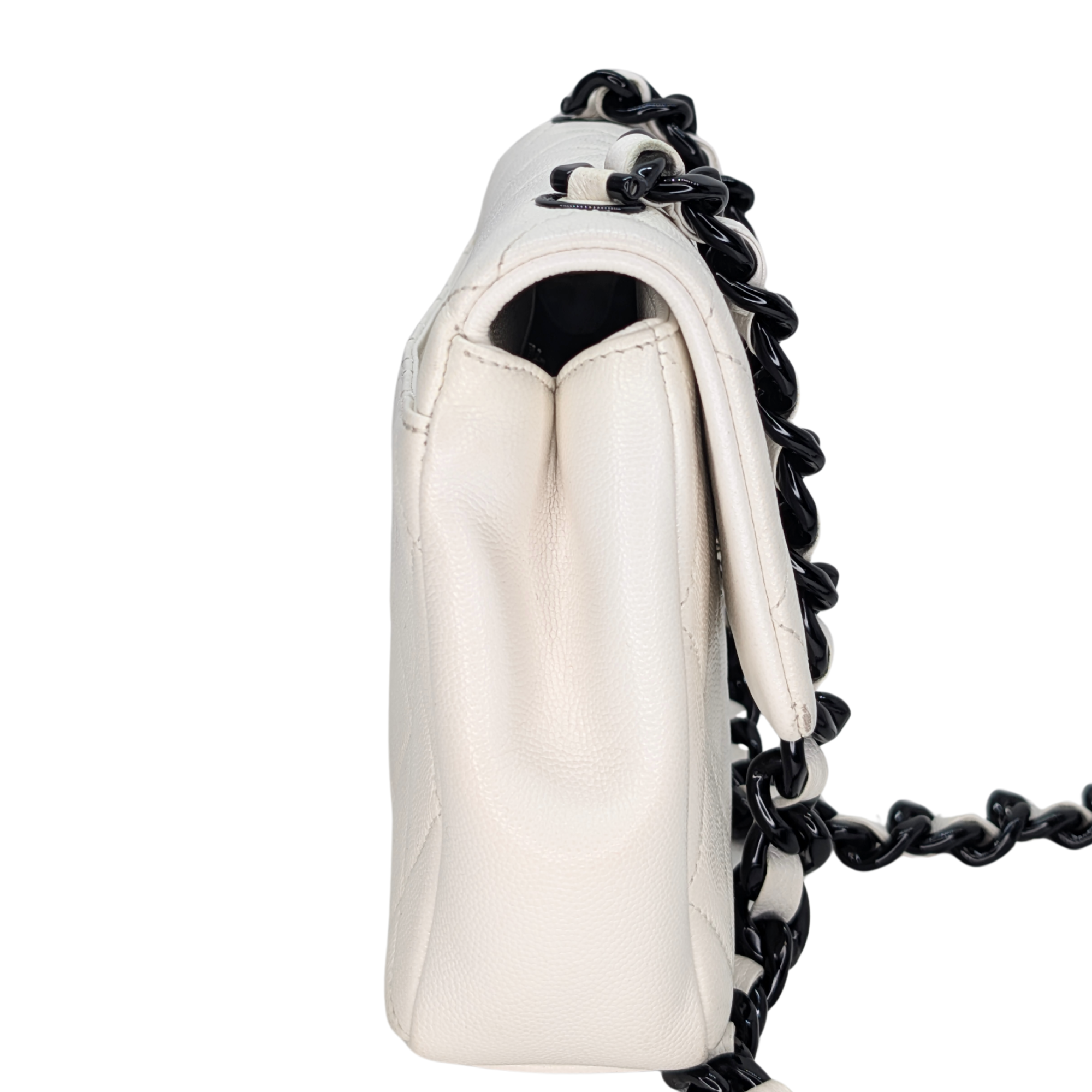 Chanel My Everything Flap Caviar Crossbody Bag White