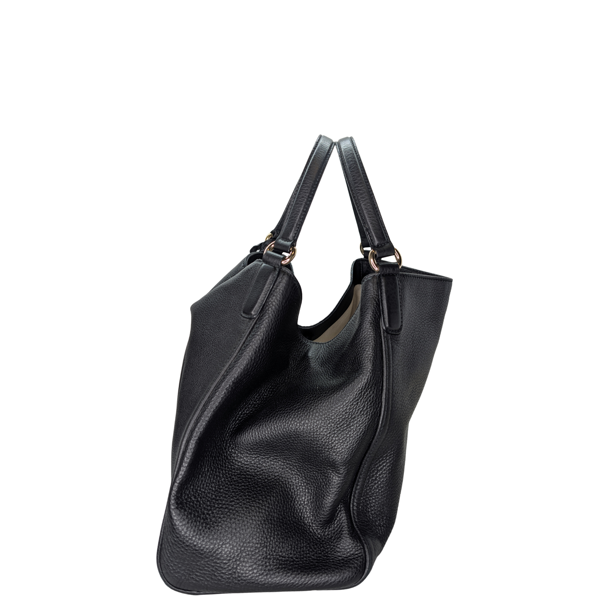 Gucci Soho Large Shoulder Tote Bag Black