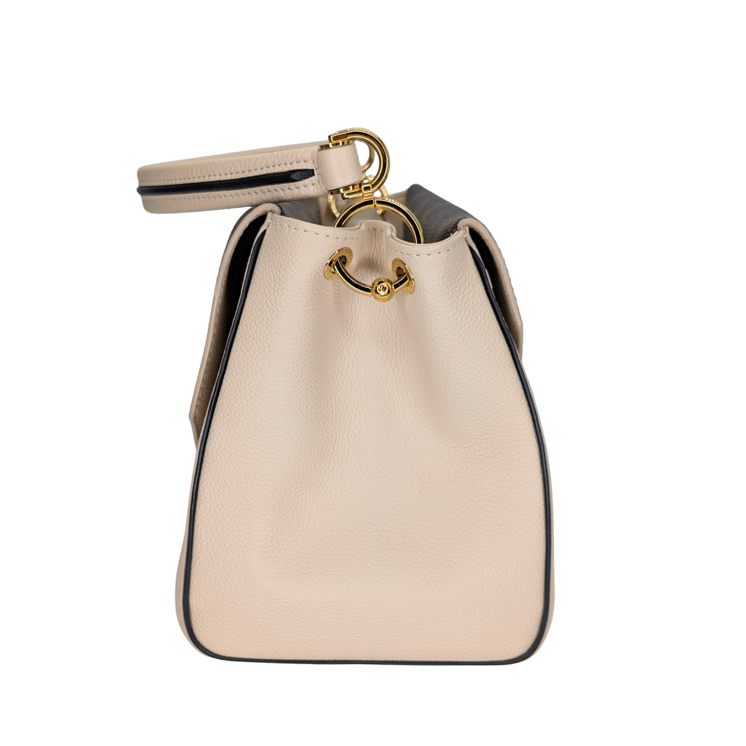 Louis Vuitton Double V Leather Bag Monogram Beige