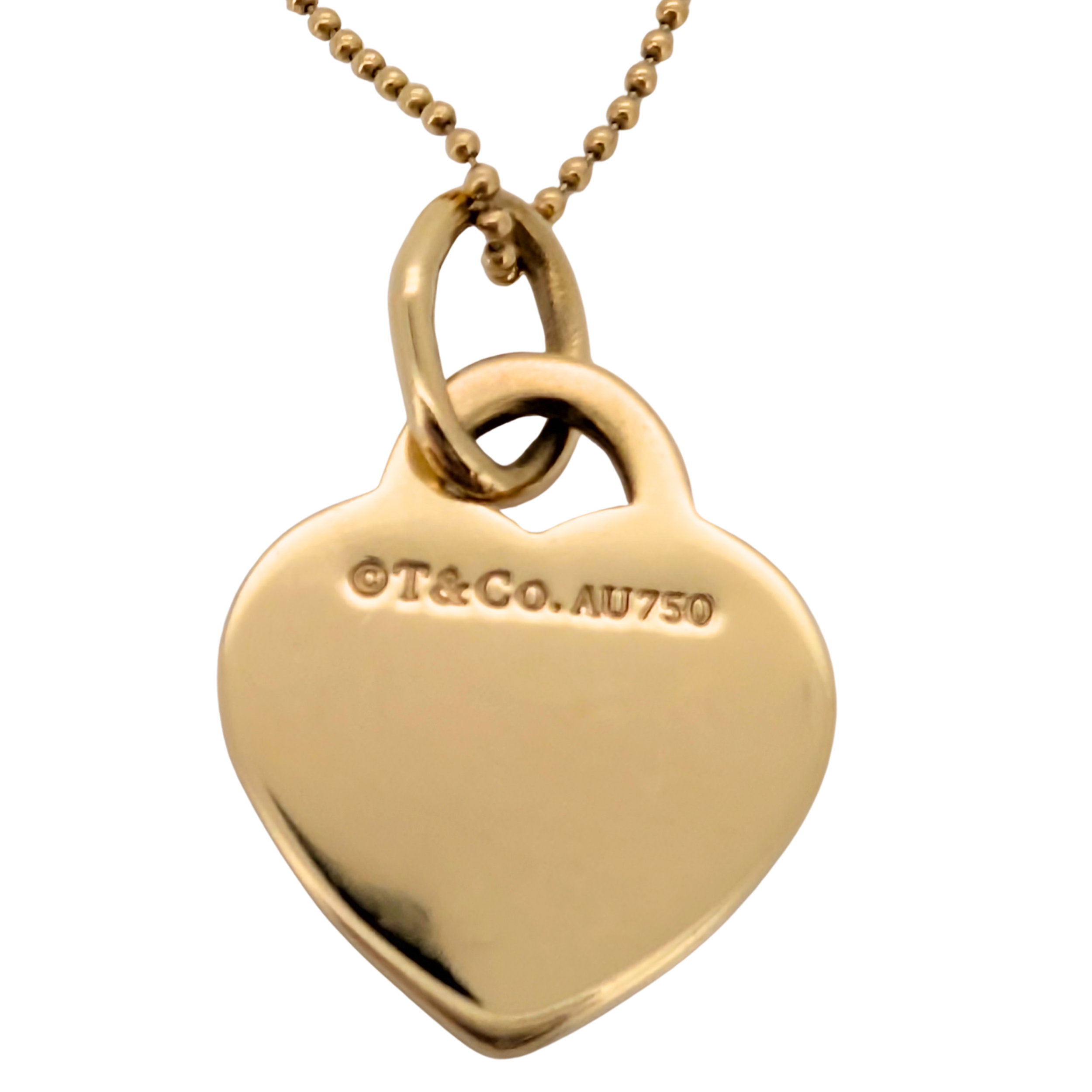 Tiffany & Co. Return to Tiffany Small Heart Tag Pendant on Chain 18k Gold