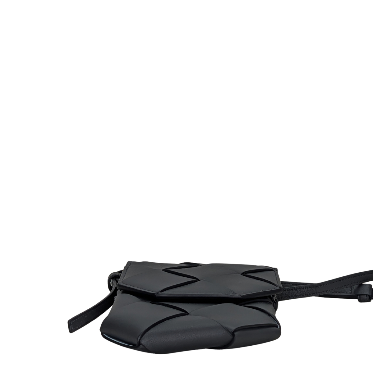 Bottega Veneta Nappa Maxi Intrecciato Diago Phone Pouch Black
